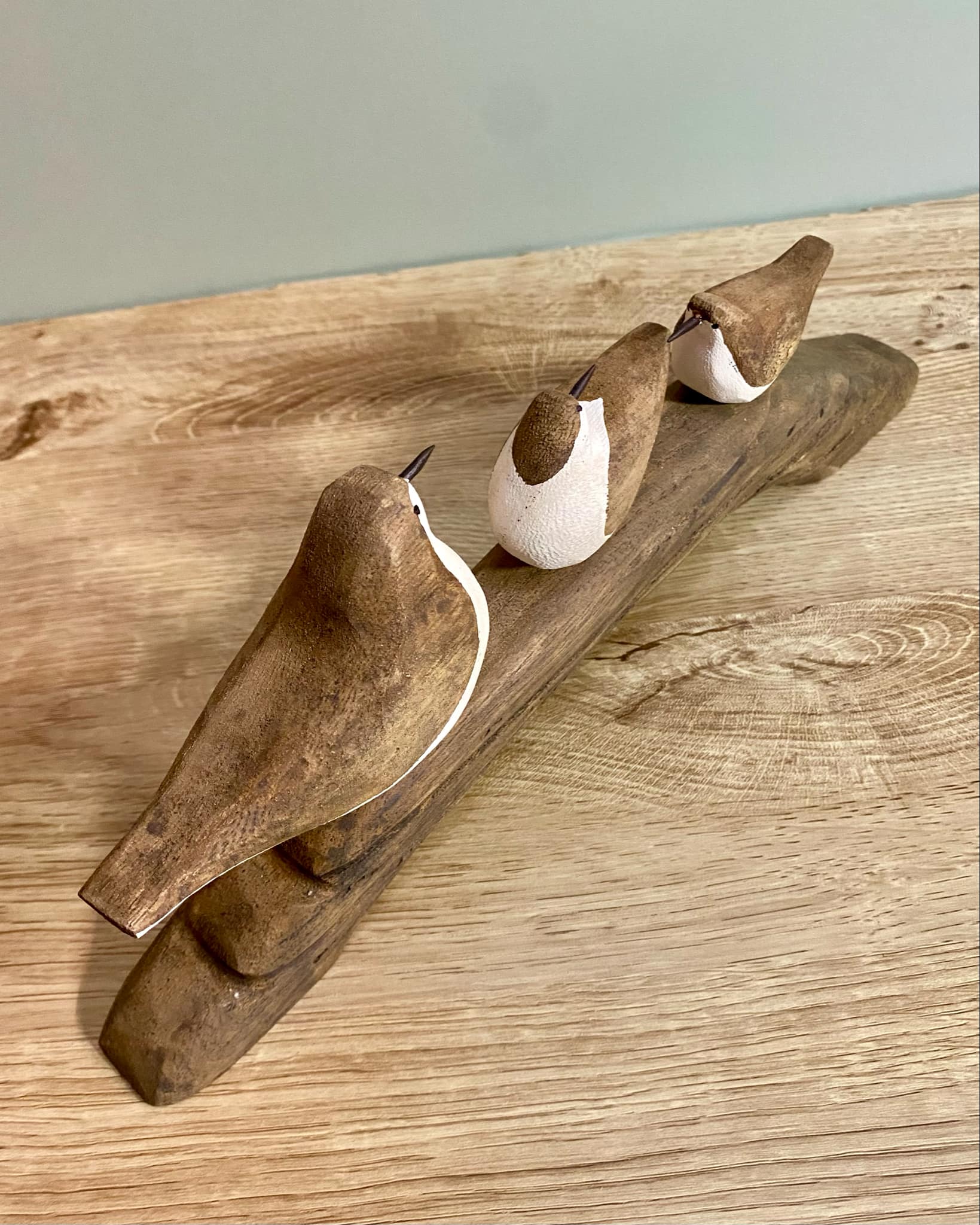 Birds On Wooden Branch