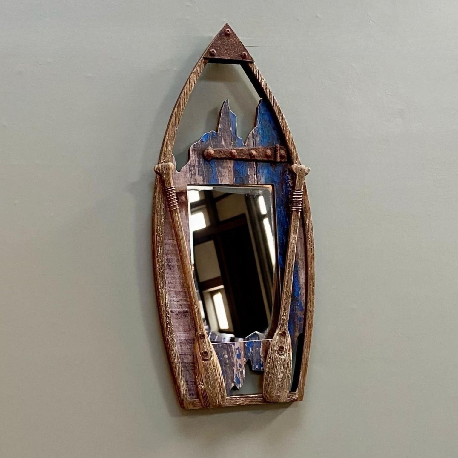 Wooden Boat Mirror