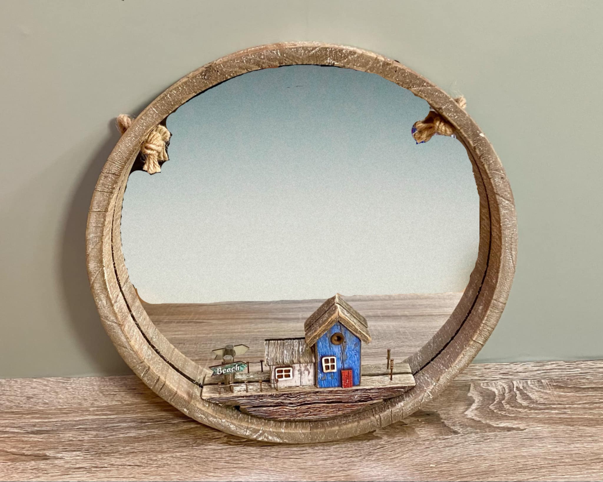 Large Rustic Beach Hut Mirror