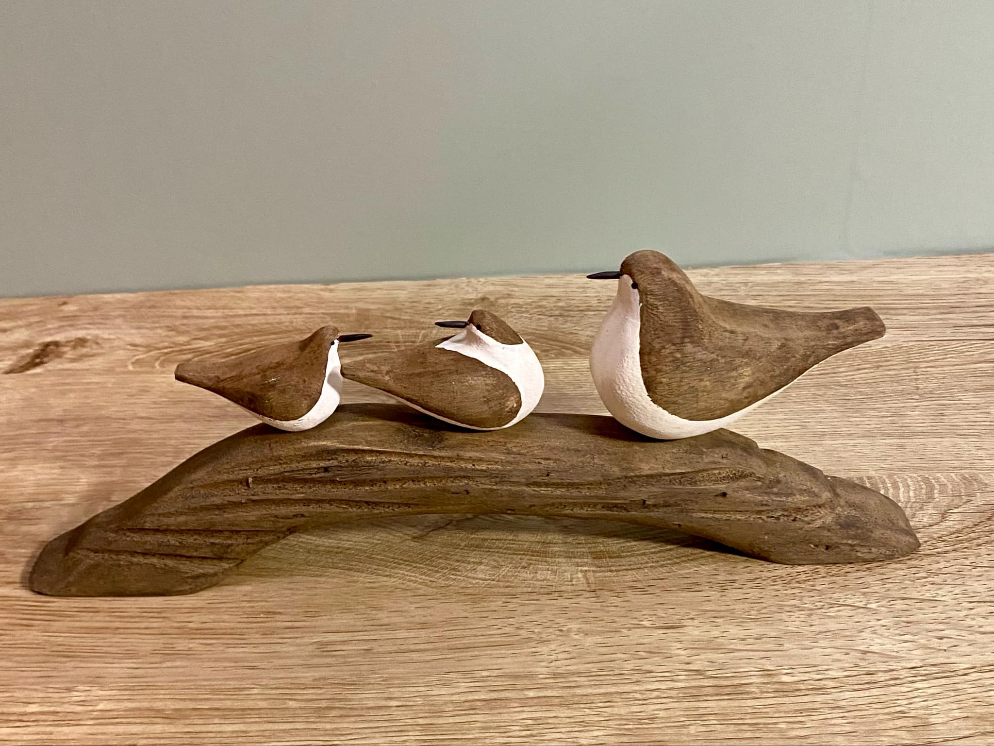 Birds On Wooden Branch