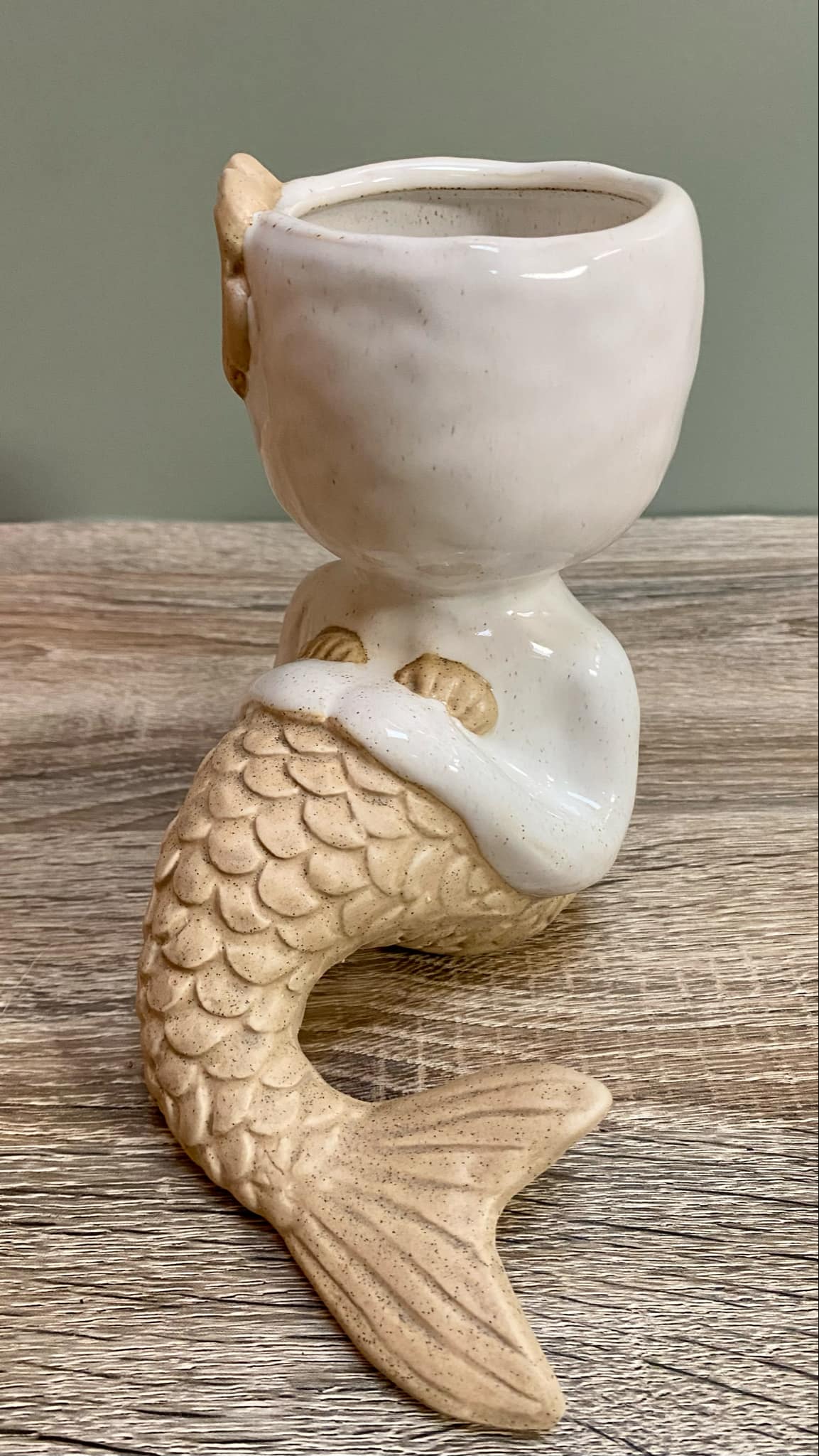 Sitting Mermaid Planter