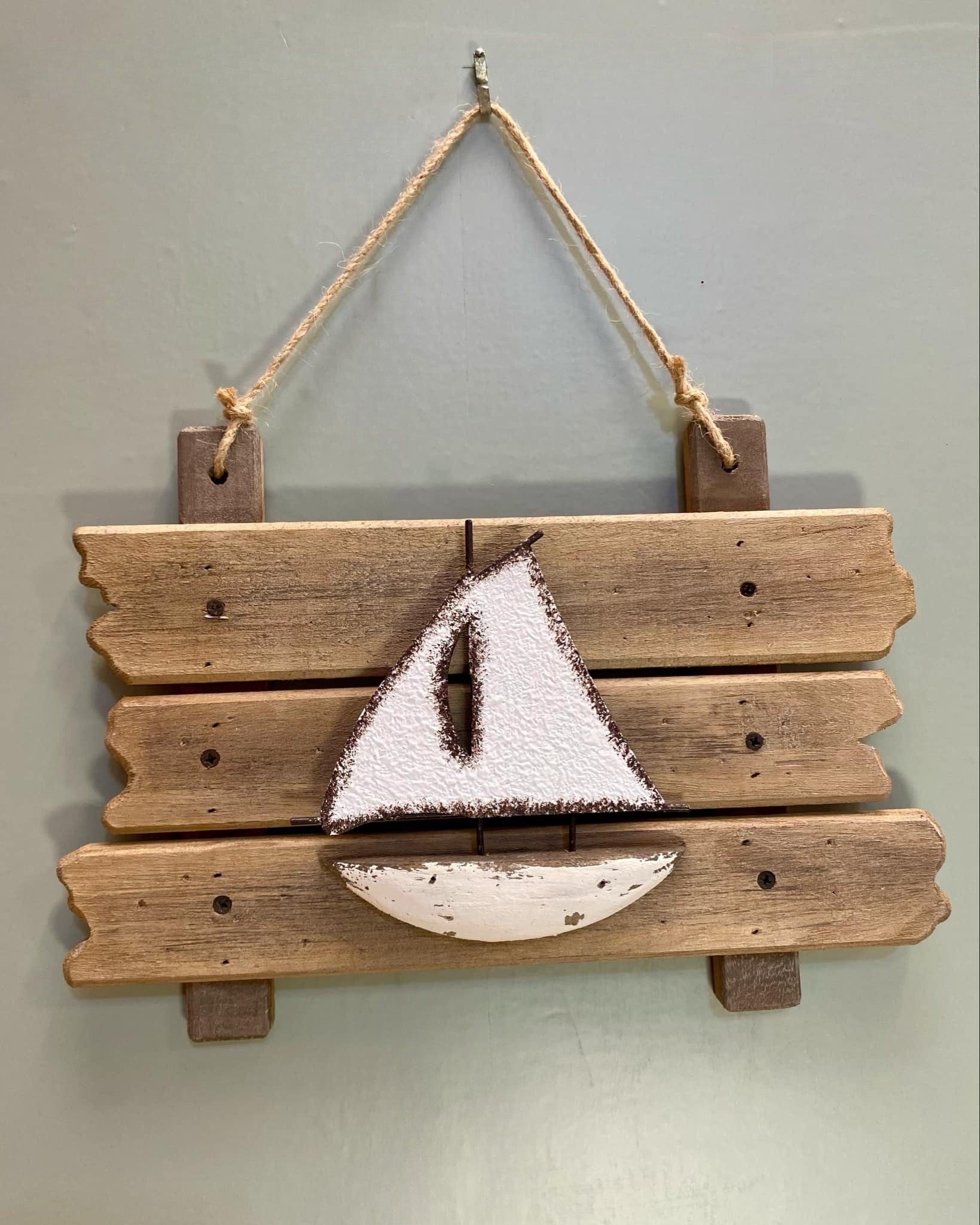 Hanging Rustic Sailboat Décor