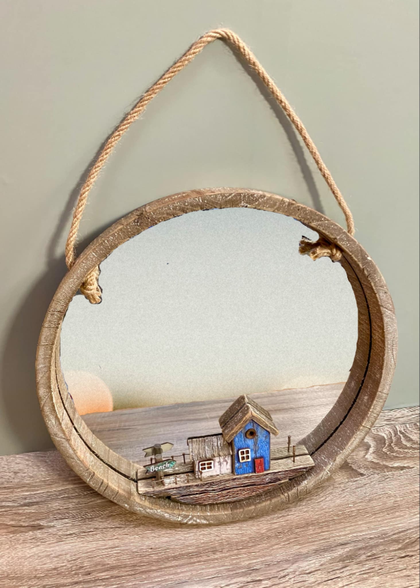 Large Rustic Beach Hut Mirror