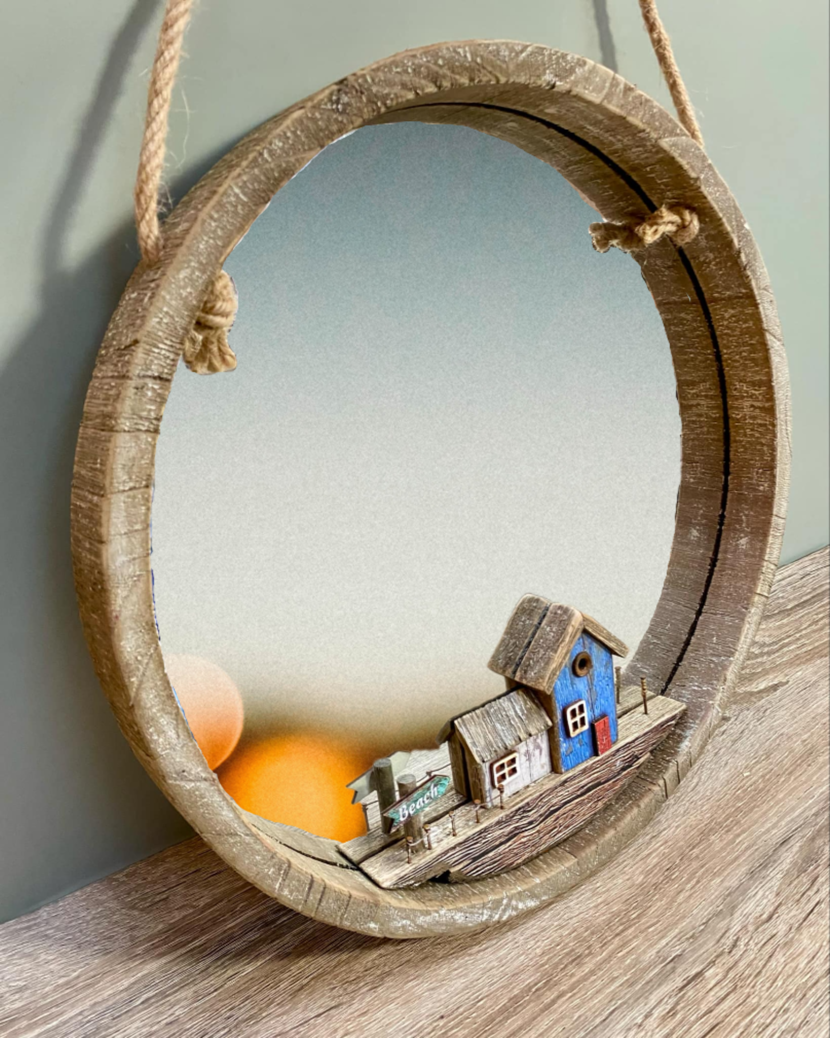 Large Rustic Beach Hut Mirror