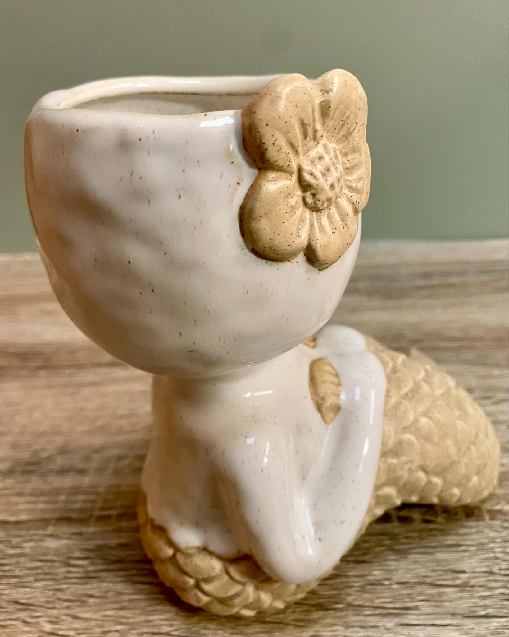 Sitting Mermaid Planter