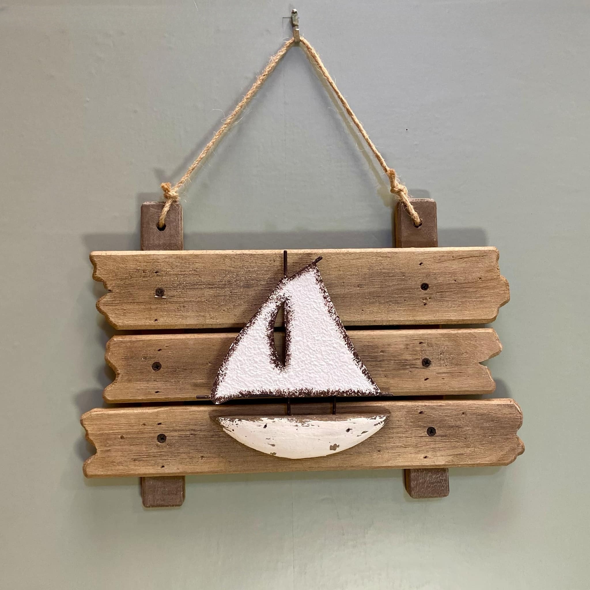 Hanging Rustic Sailboat Décor