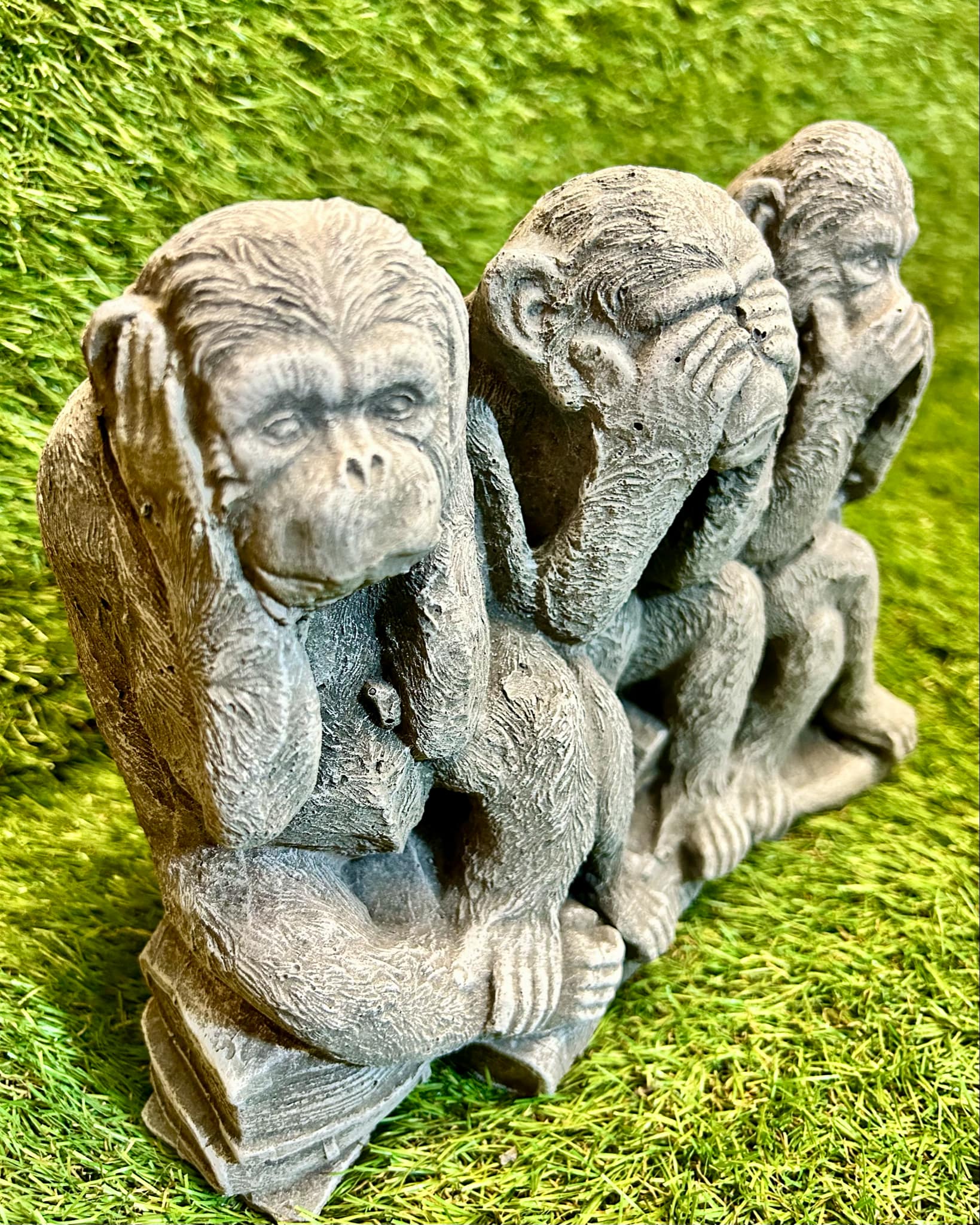 Monkeys (Hear, See, Speak No Evil) On A Book
