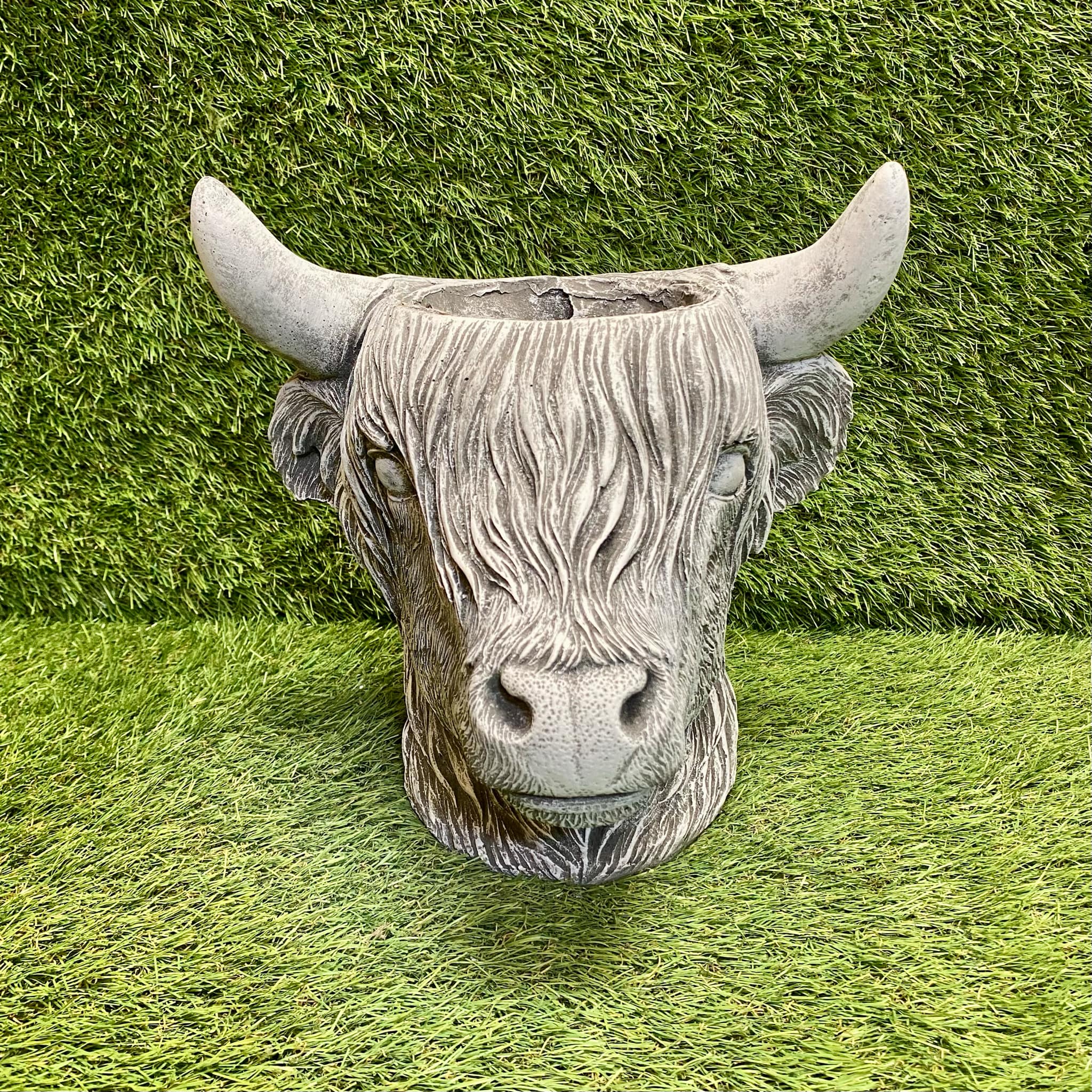 Highland Cow Head Planter