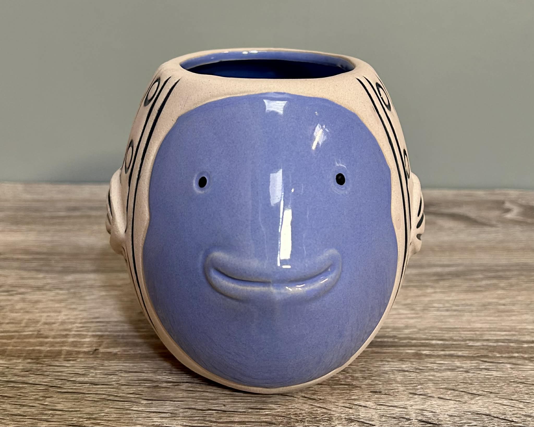 Ceramic Blue Fish Planter