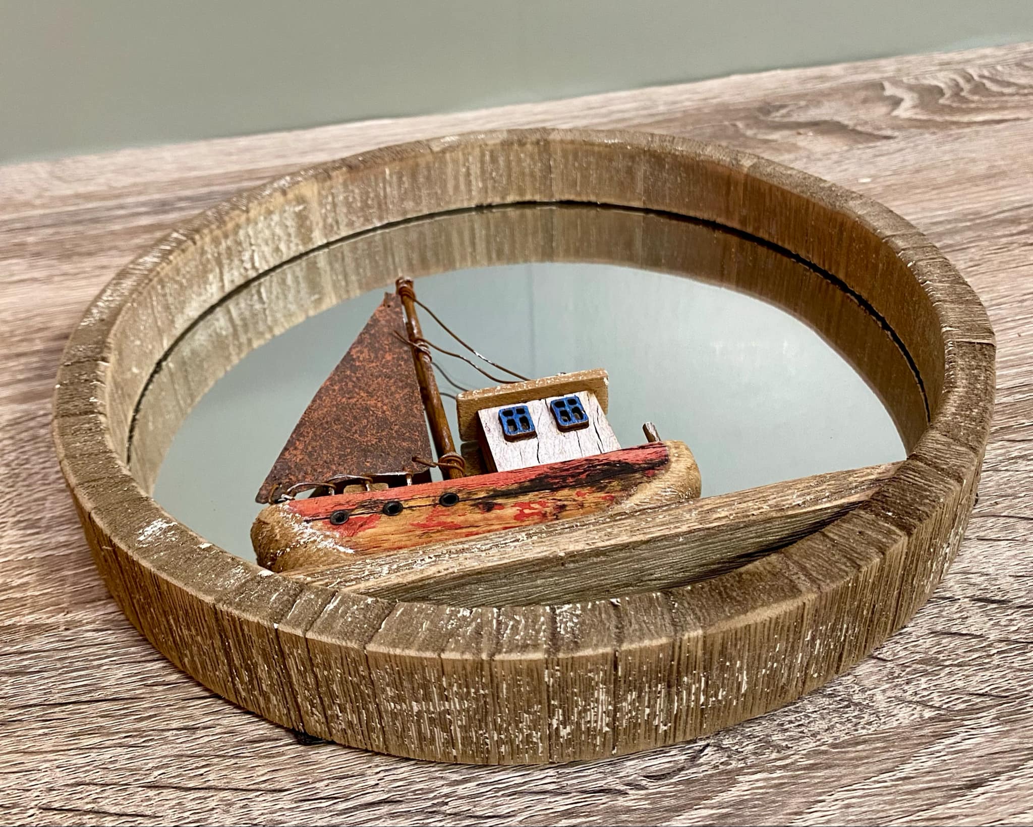 Rustic Boat Mirror