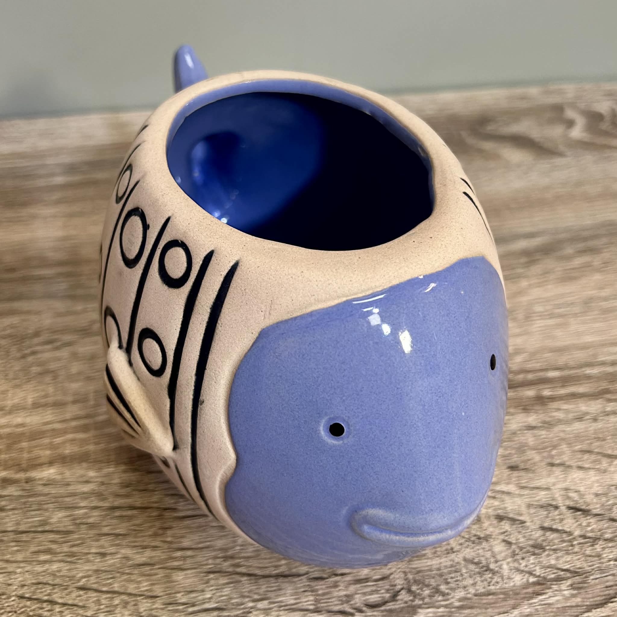 Ceramic Blue Fish Planter