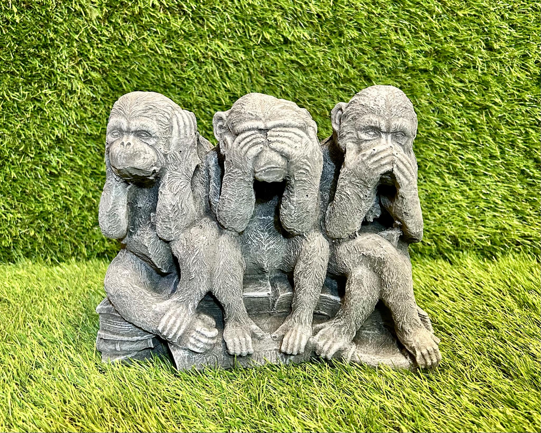 Monkeys (Hear, See, Speak No Evil) On A Book