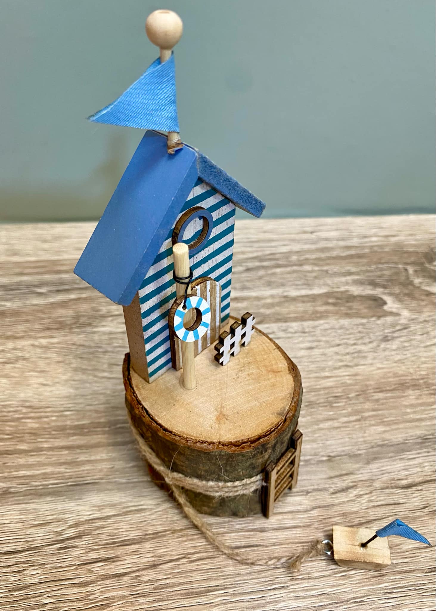 Wooden Beach Hut Scene