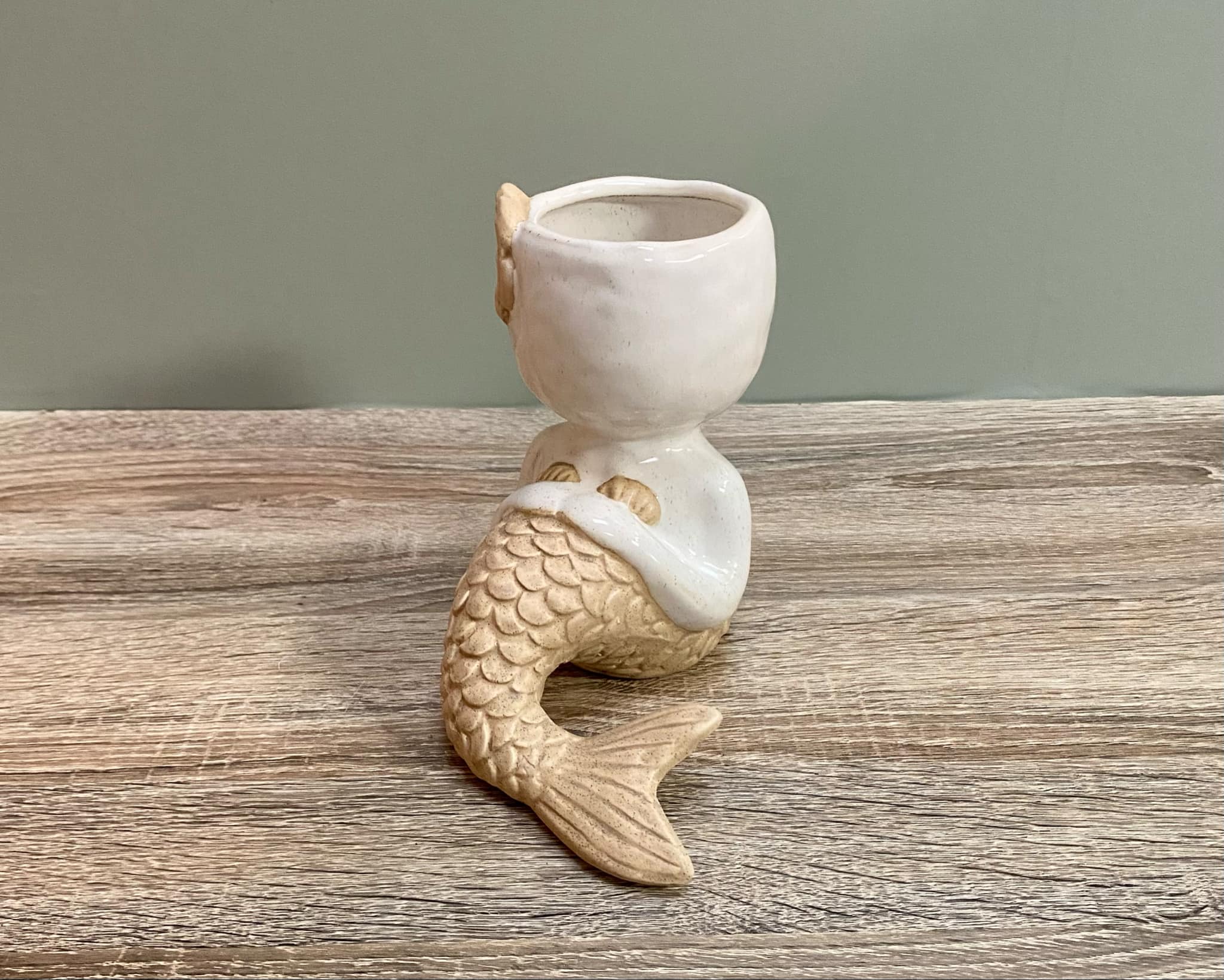 Sitting Mermaid Planter