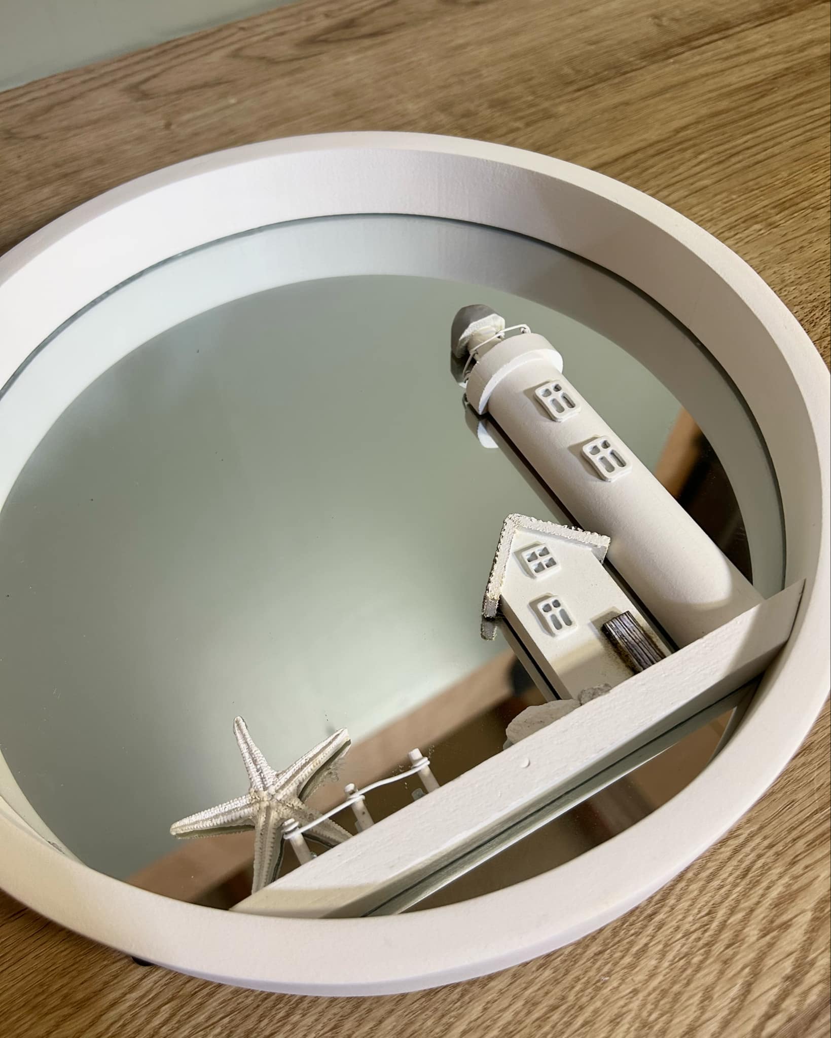 White Lighthouse Mirror