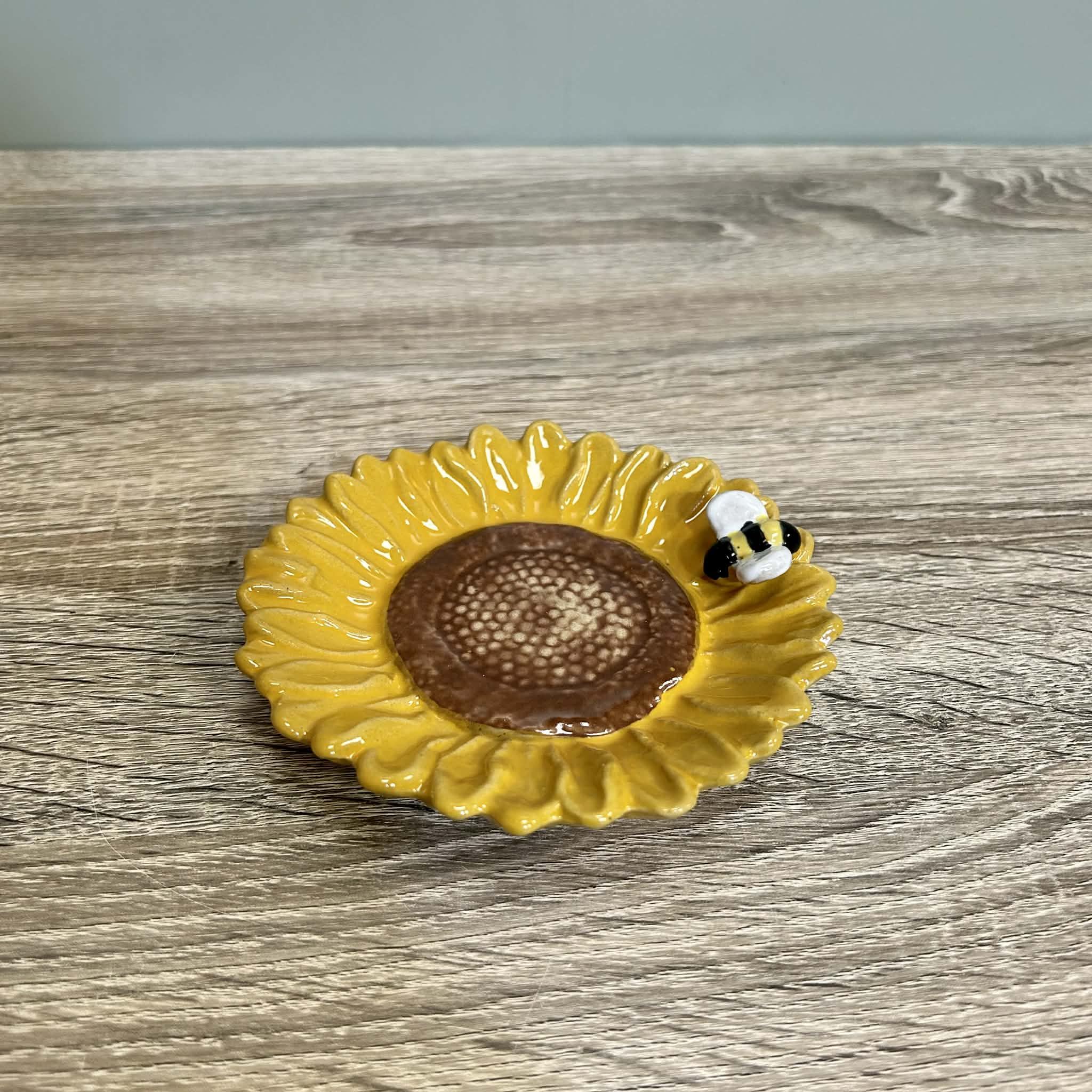 Small Ceramic Sunflower Dish