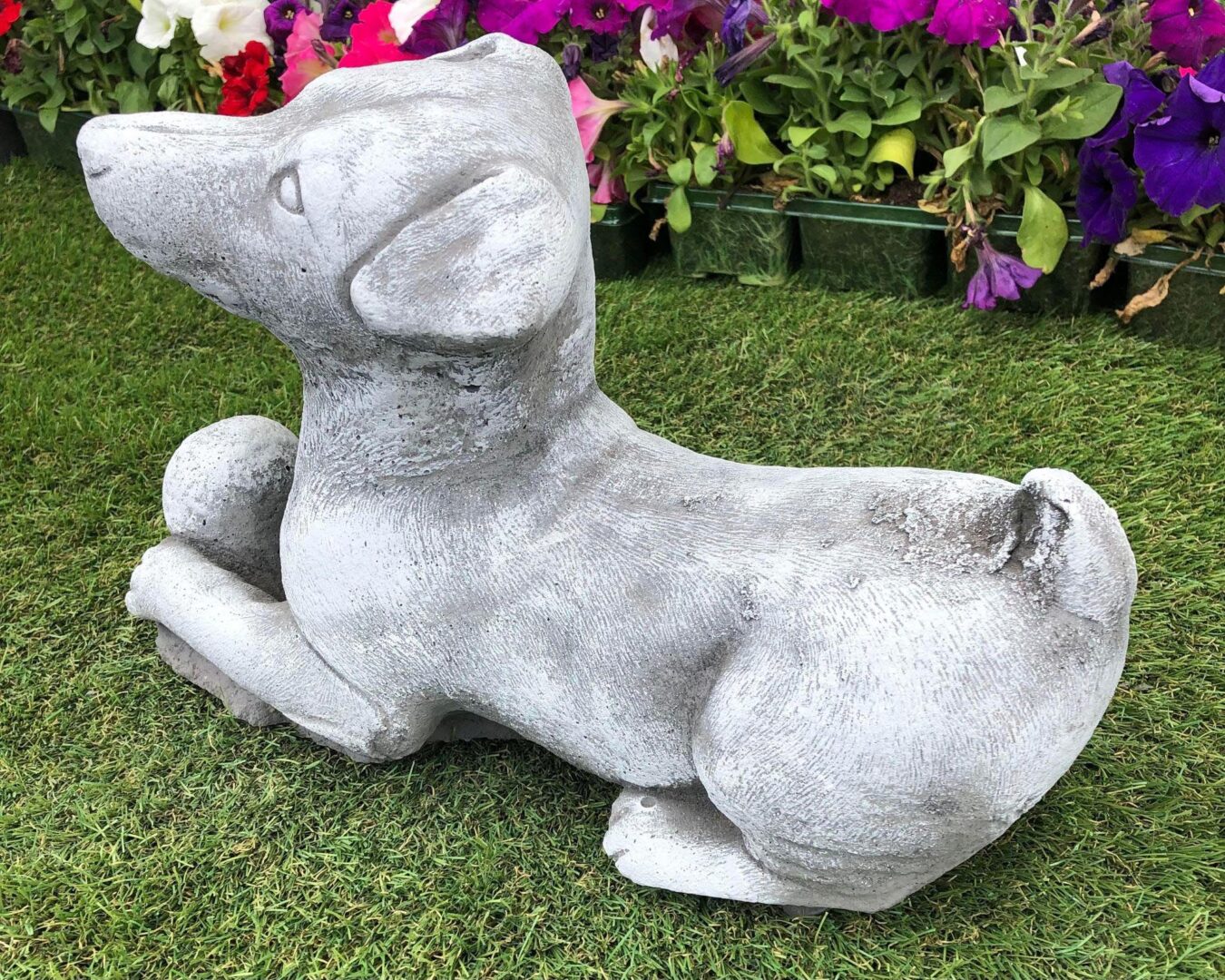 Concrete Jack Russell With Ball