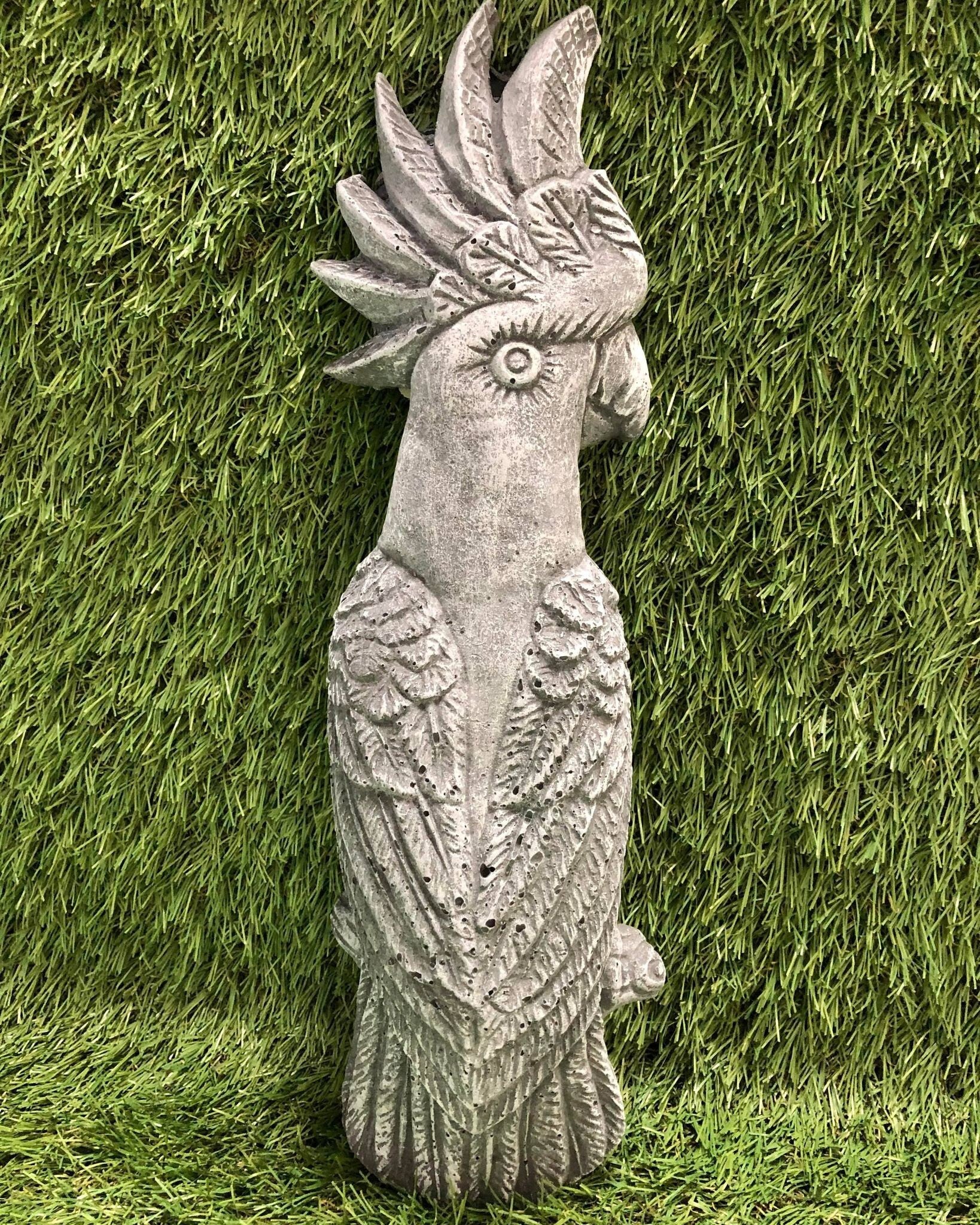 Concrete Parrot / Cockatoo Bird Hanging Plaques