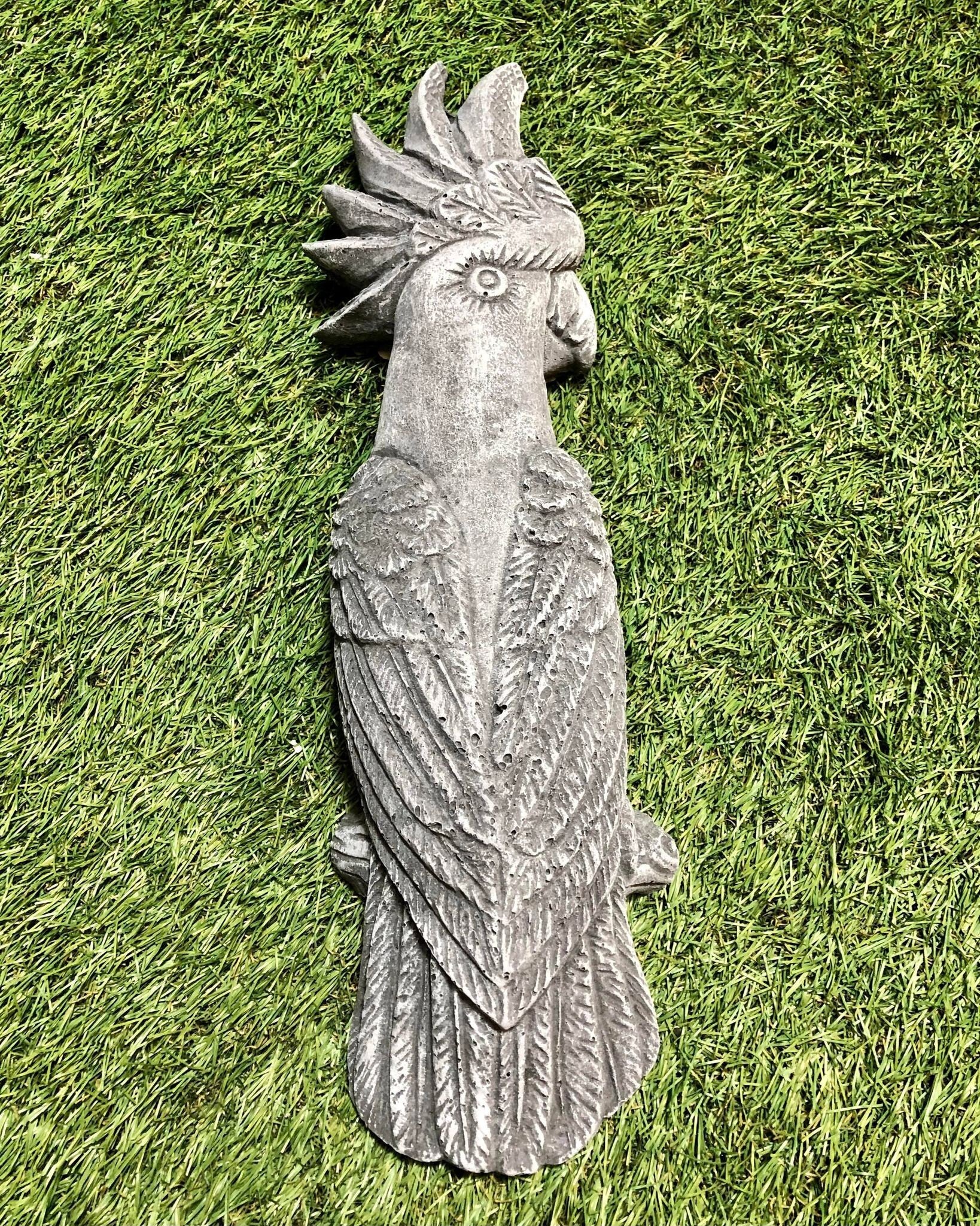 Concrete Parrot / Cockatoo Bird Hanging Plaques