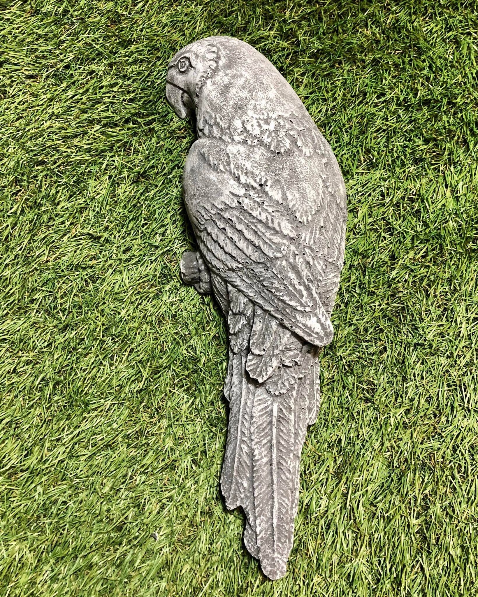 Concrete Parrot / Cockatoo Bird Hanging Plaques