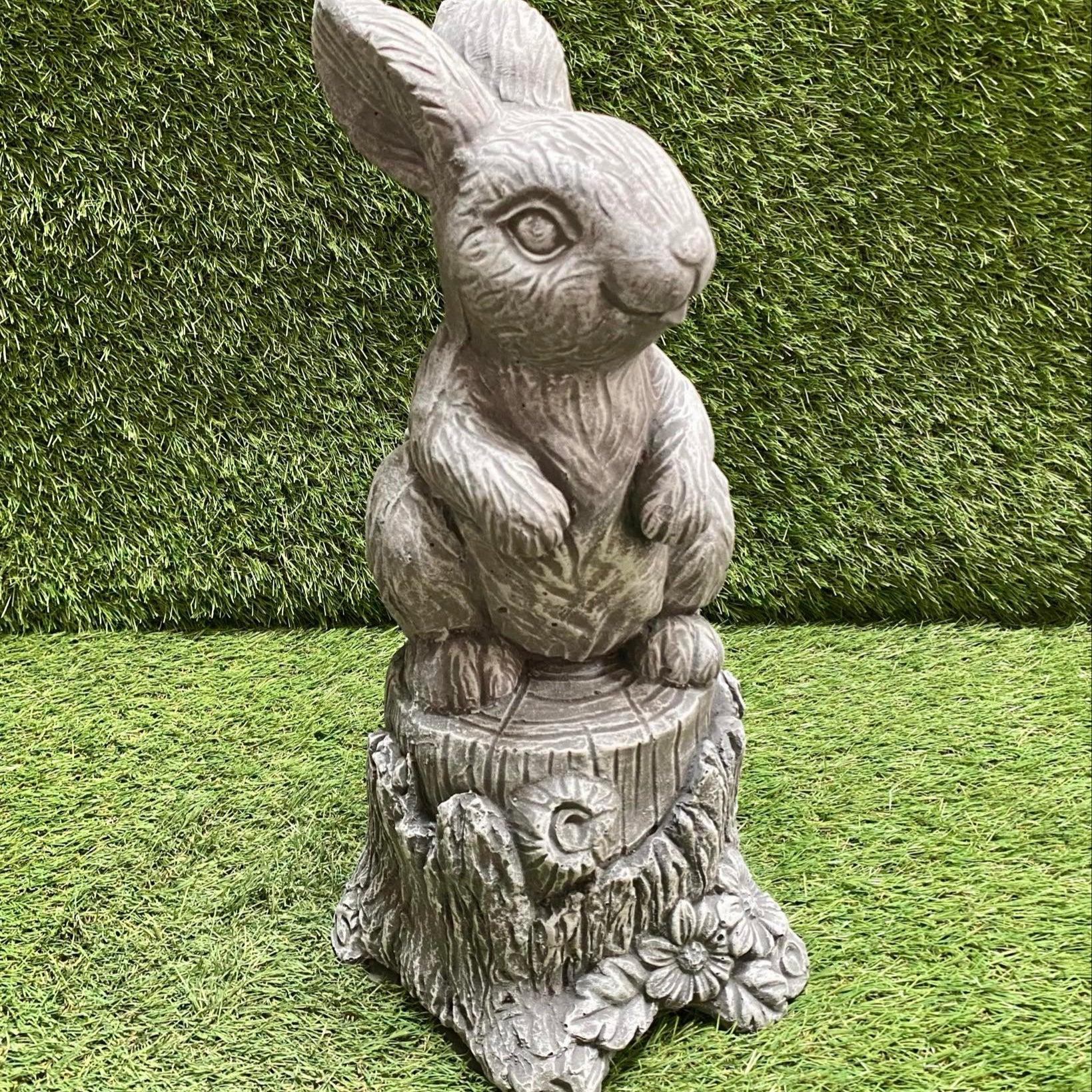 Large Rabbit On Stump