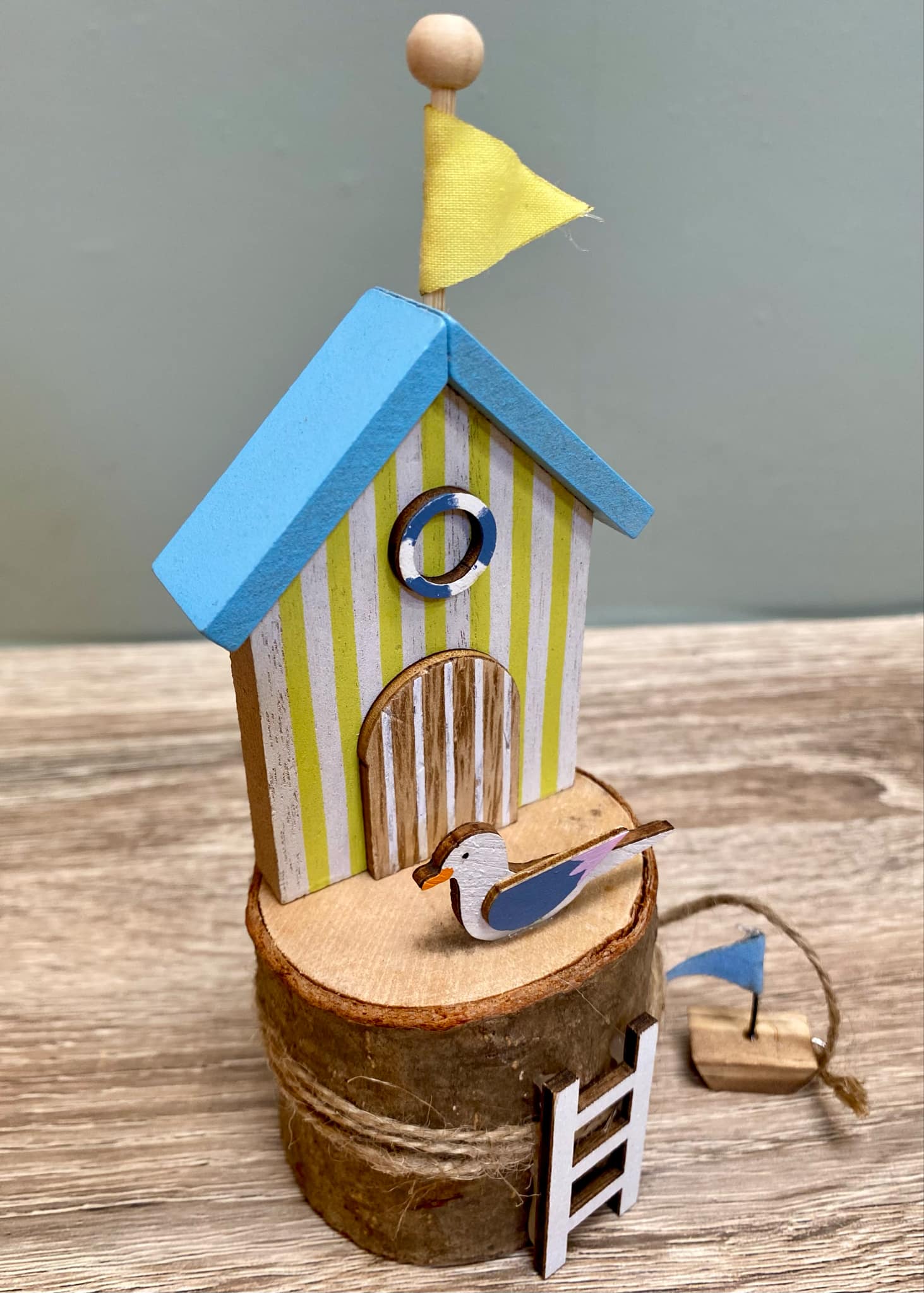 Wooden Beach Hut Scene