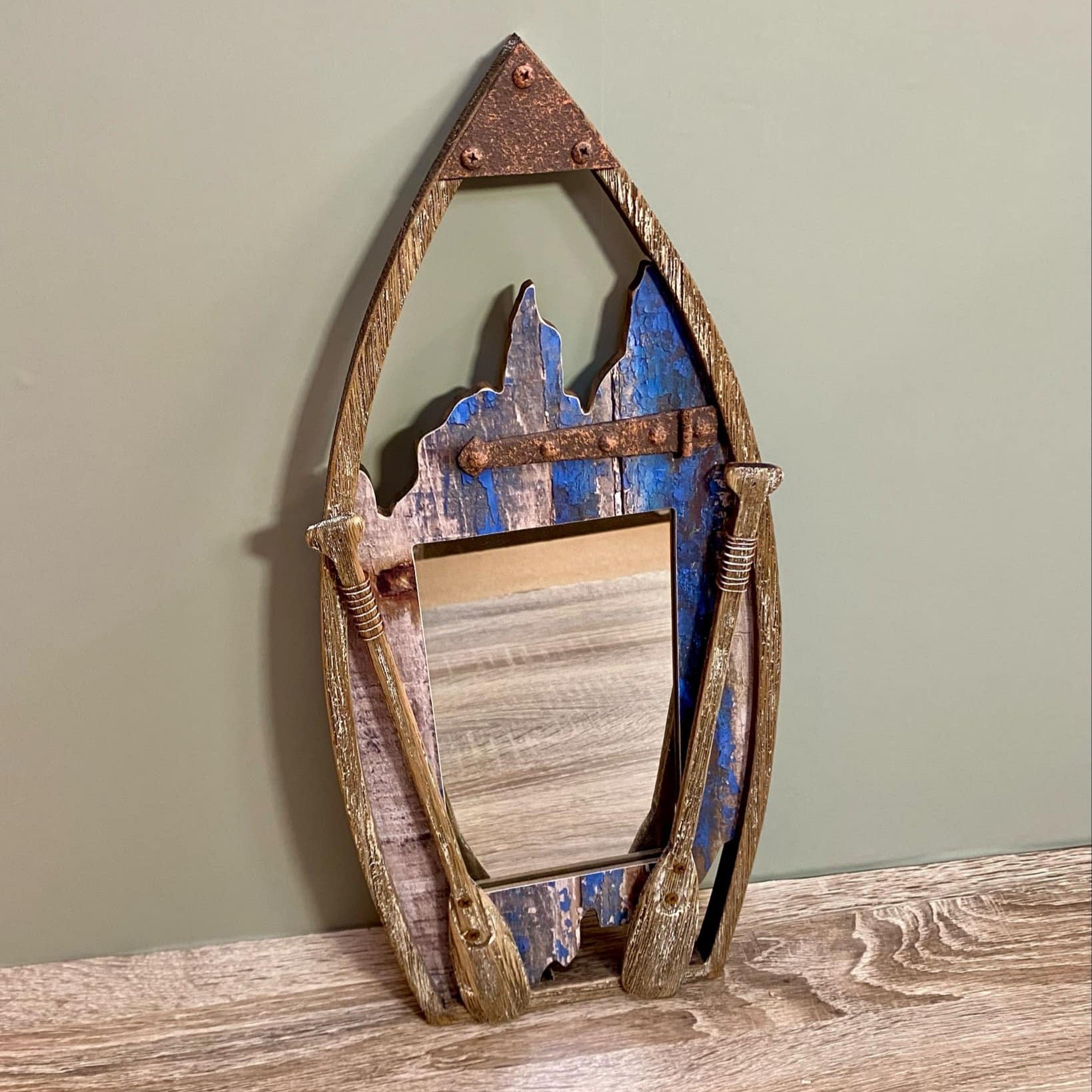 Wooden Boat Mirror