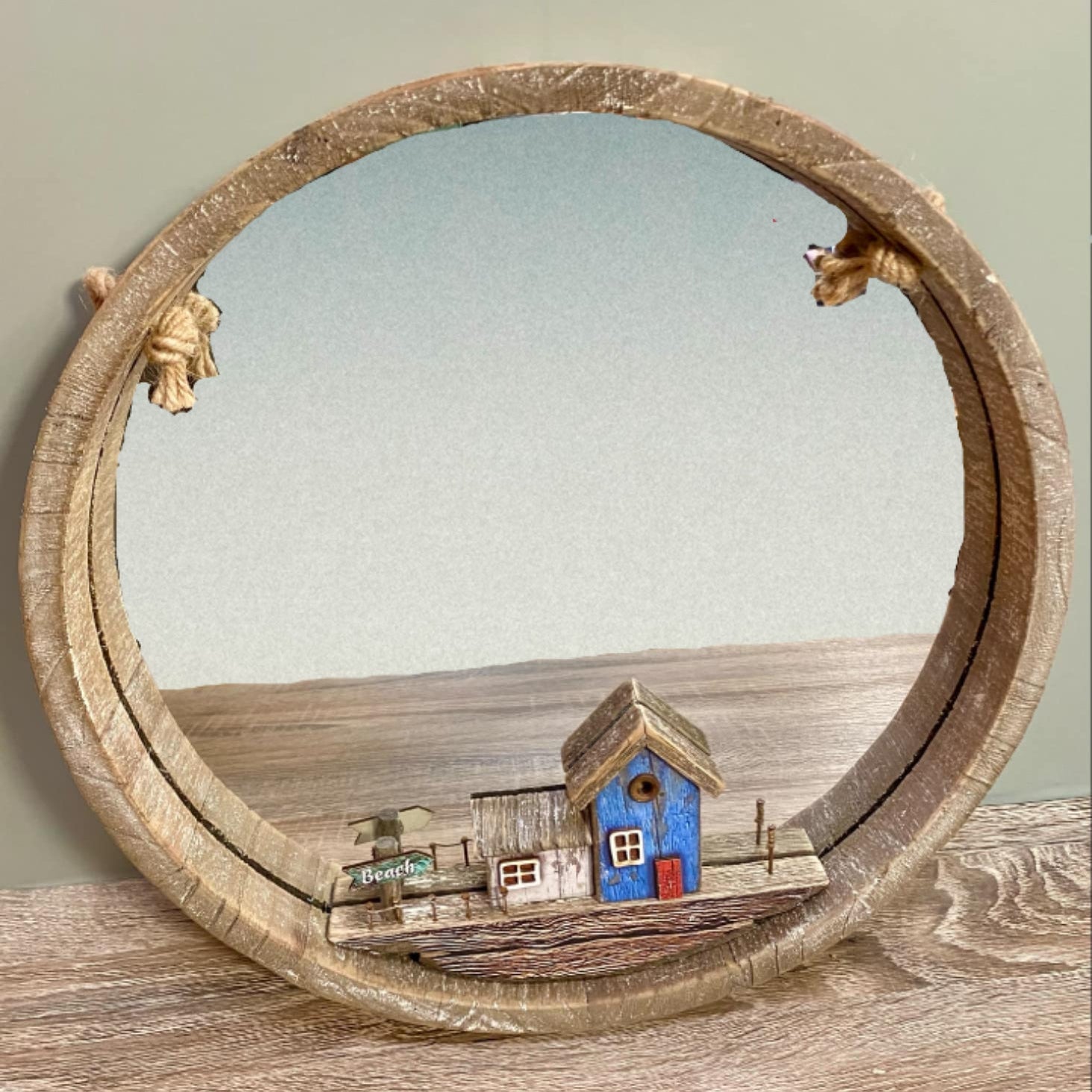 Large Rustic Beach Hut Mirror
