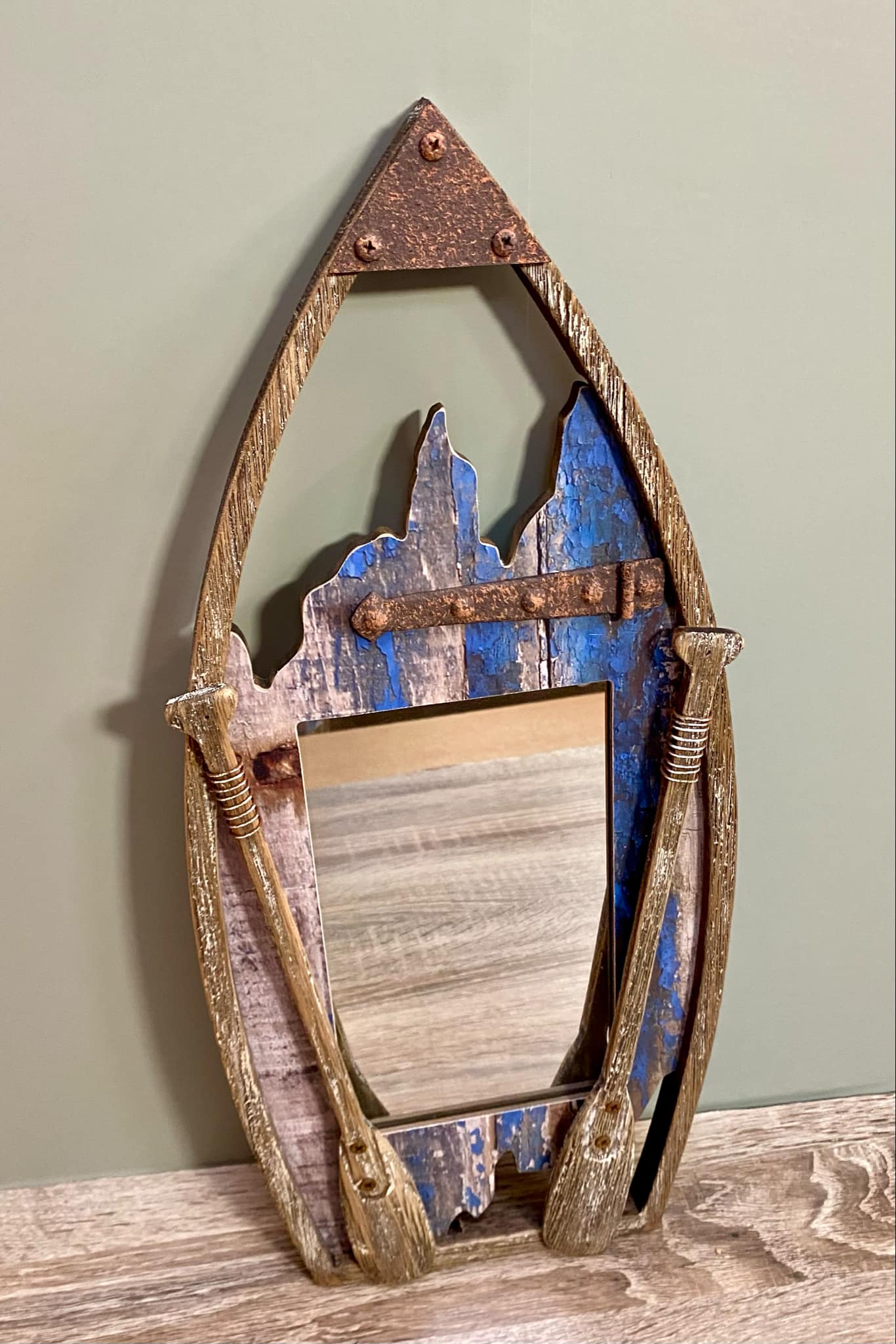 Wooden Boat Mirror