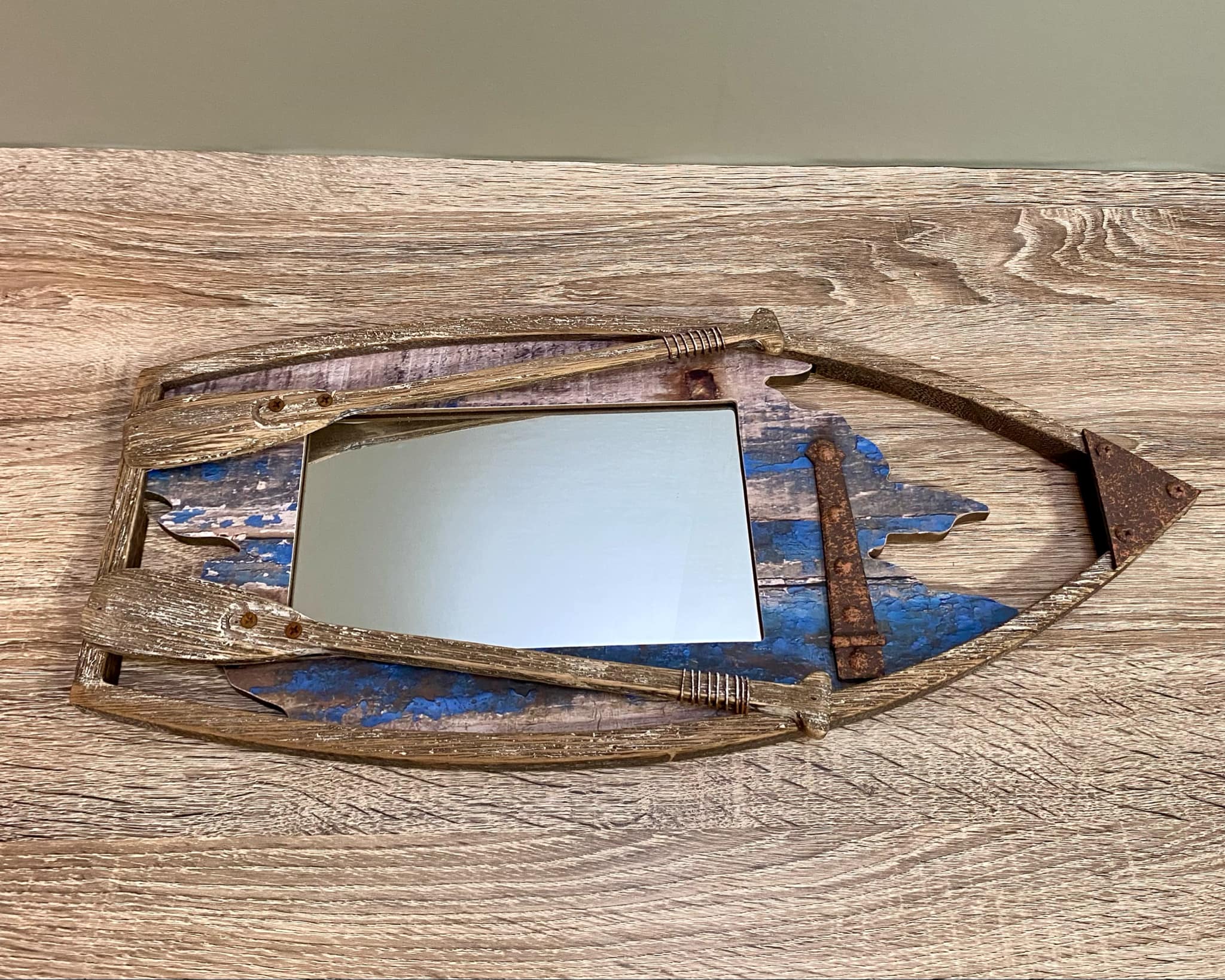 Wooden Boat Mirror