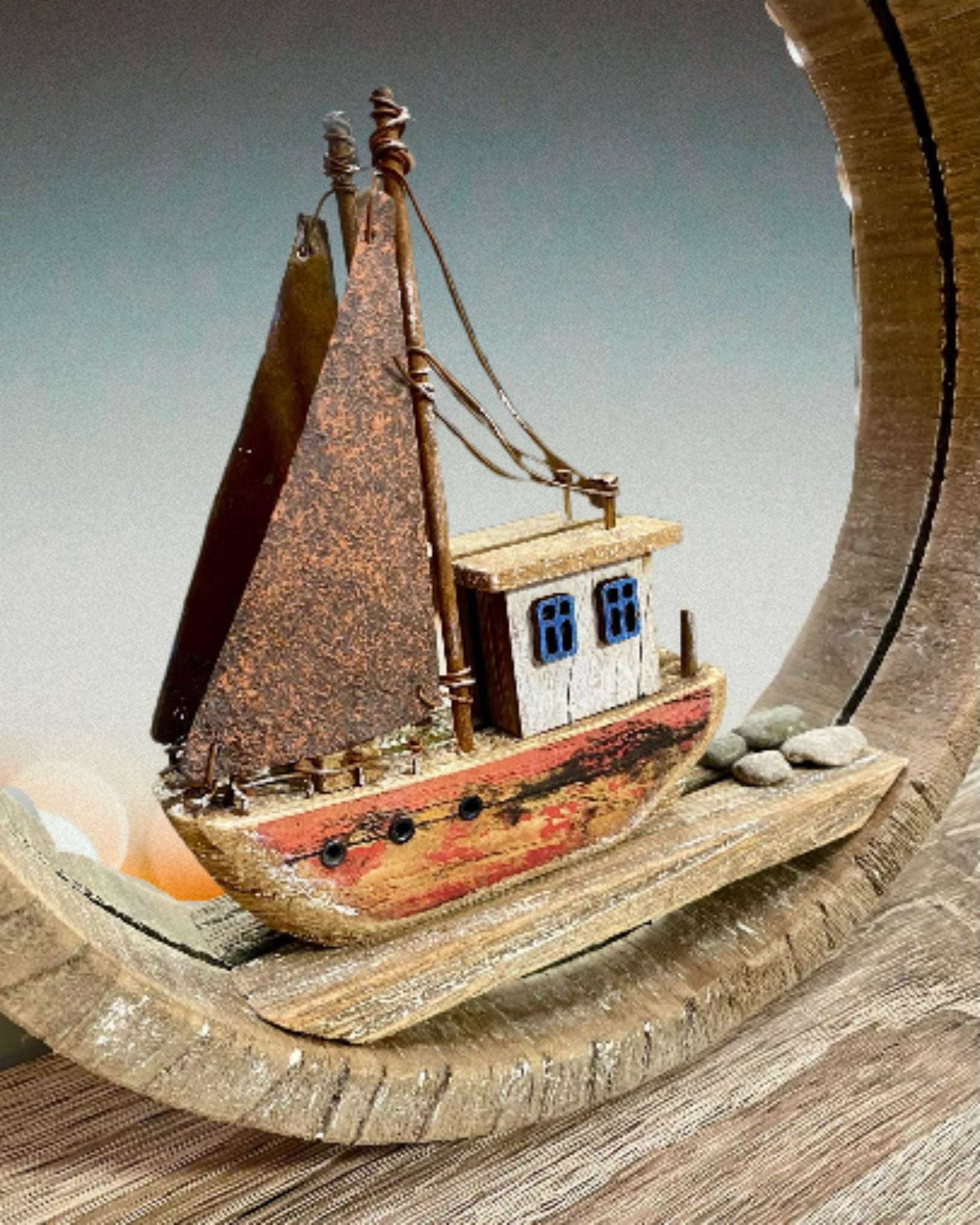 Rustic Boat Mirror