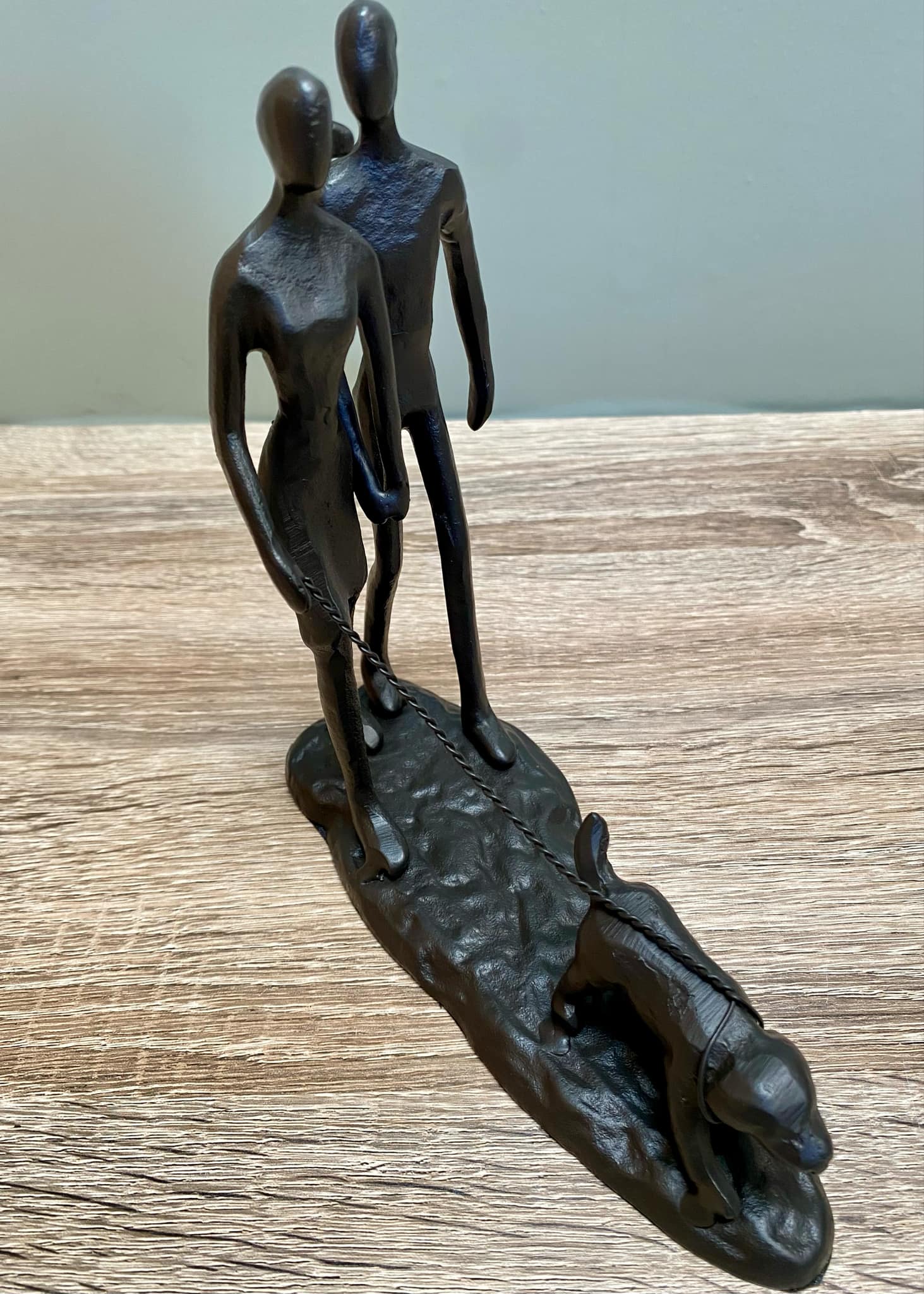 Metal Couple Walking The Dog