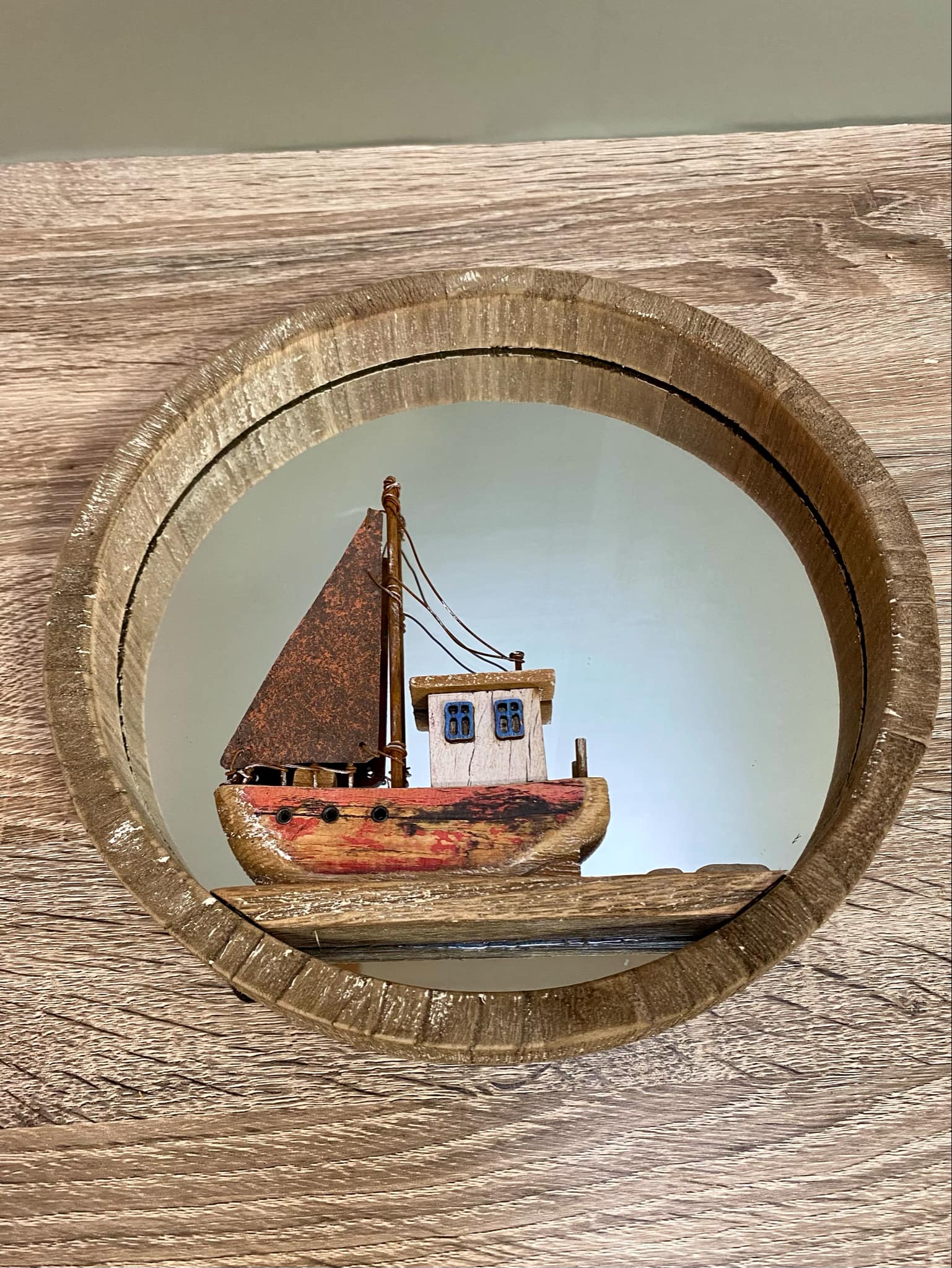 Rustic Boat Mirror