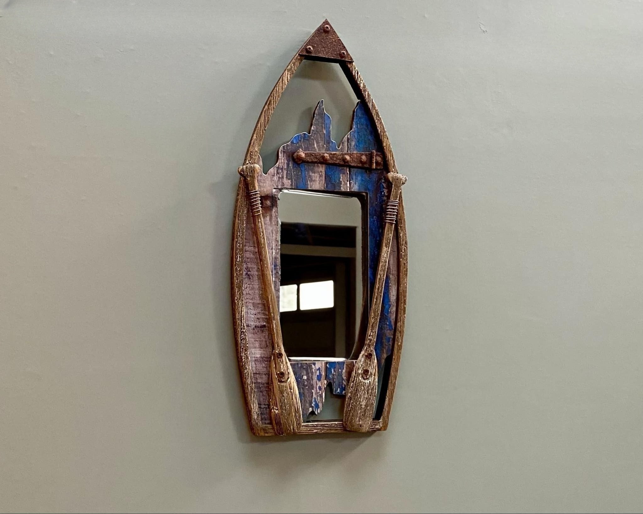 Wooden Boat Mirror