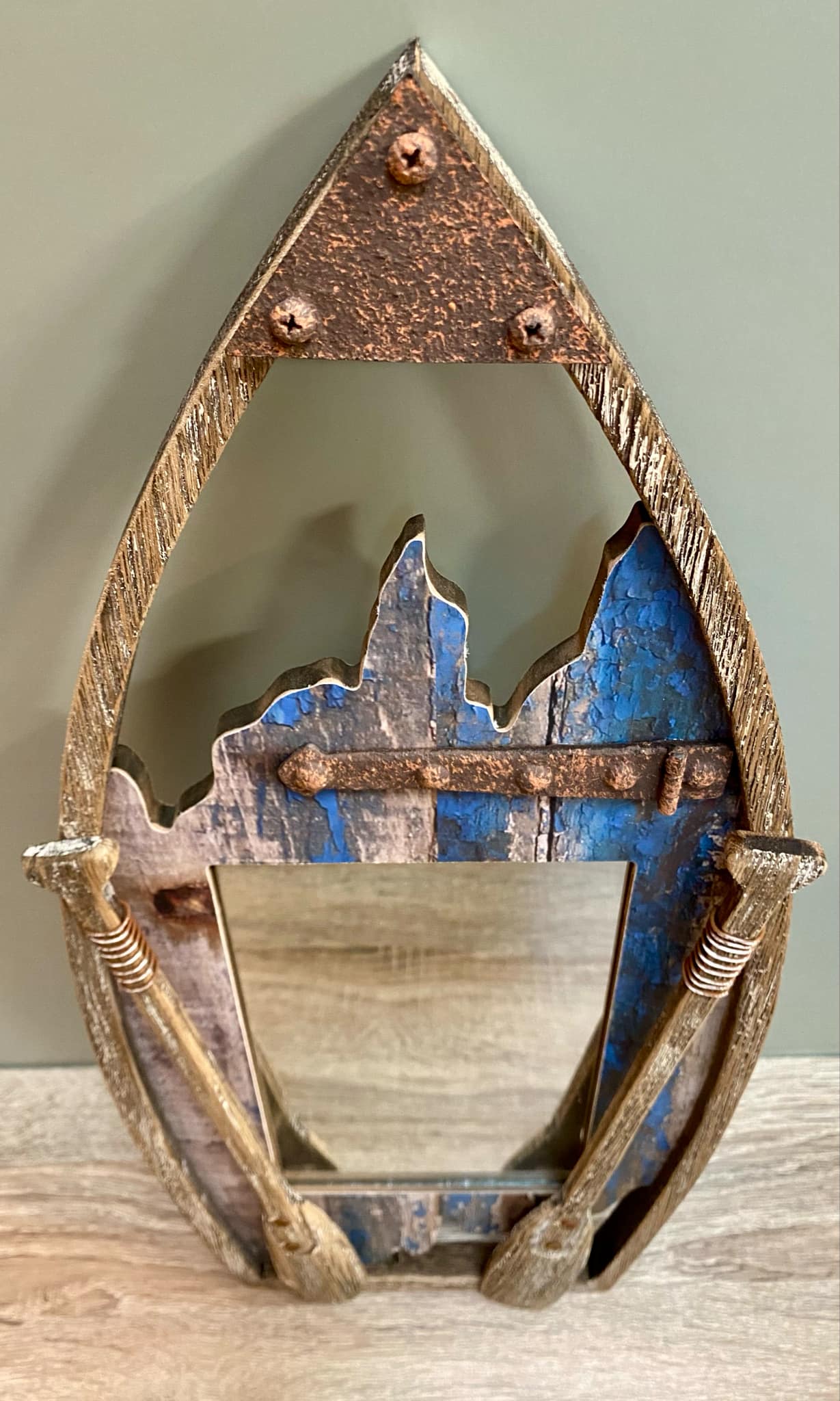 Wooden Boat Mirror