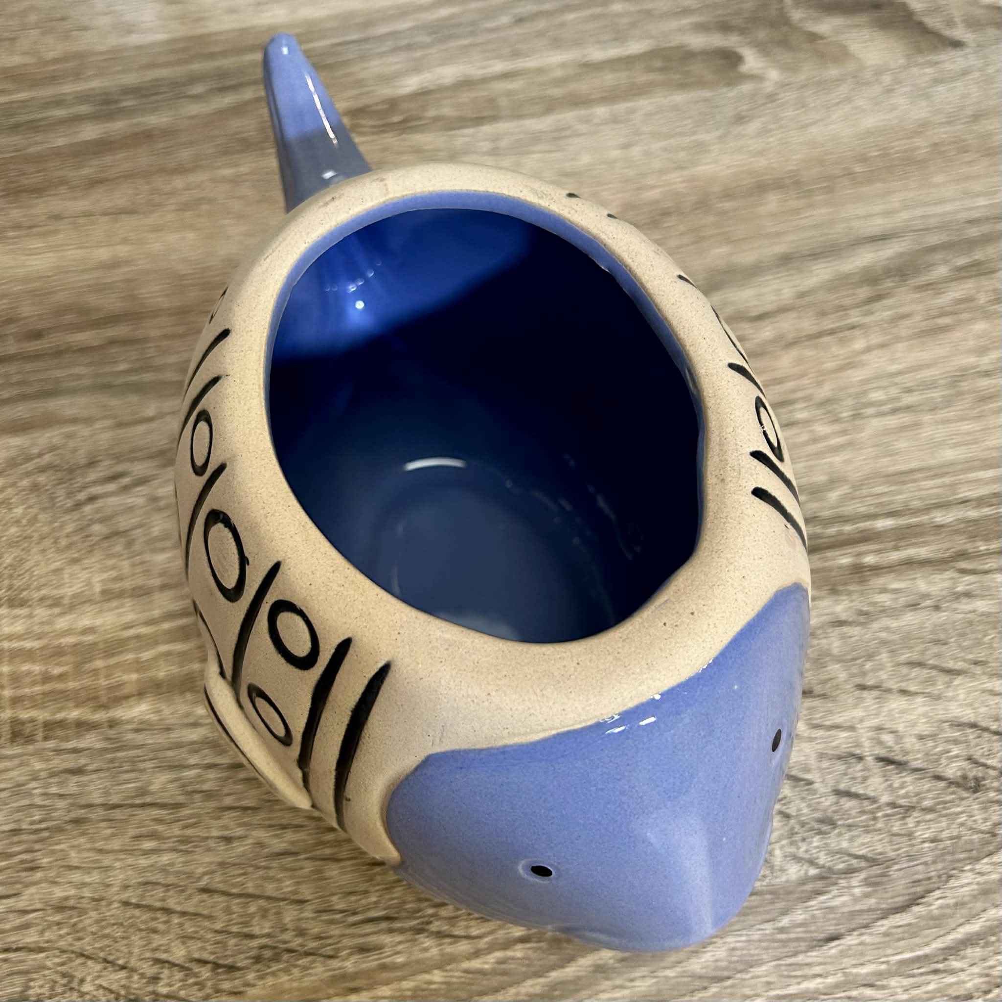 Ceramic Blue Fish Planter