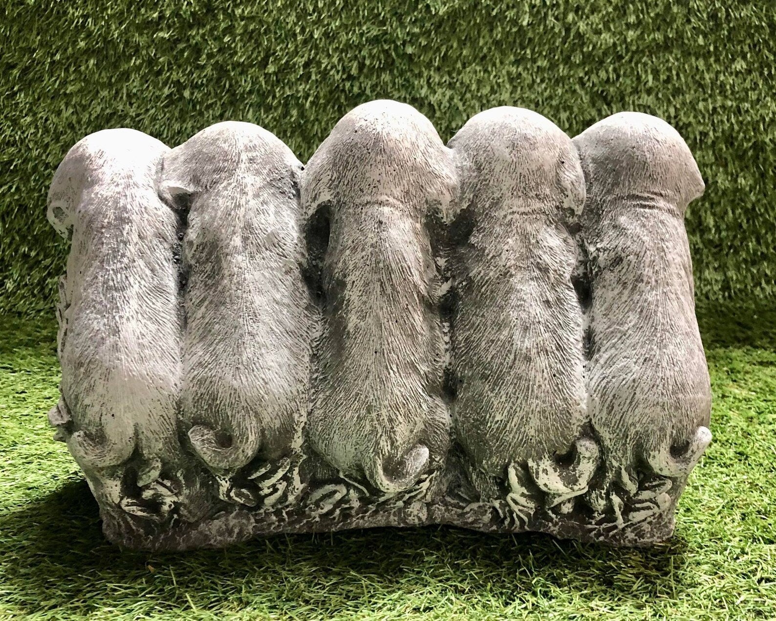 Puppies Welcome Sign Garden Ornament