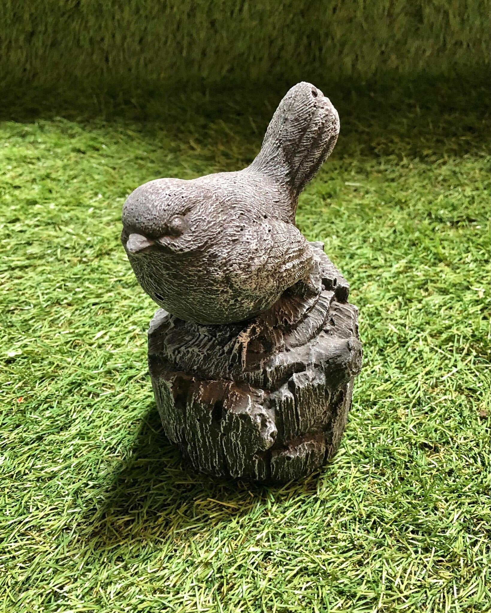 Small Robin On A Stump