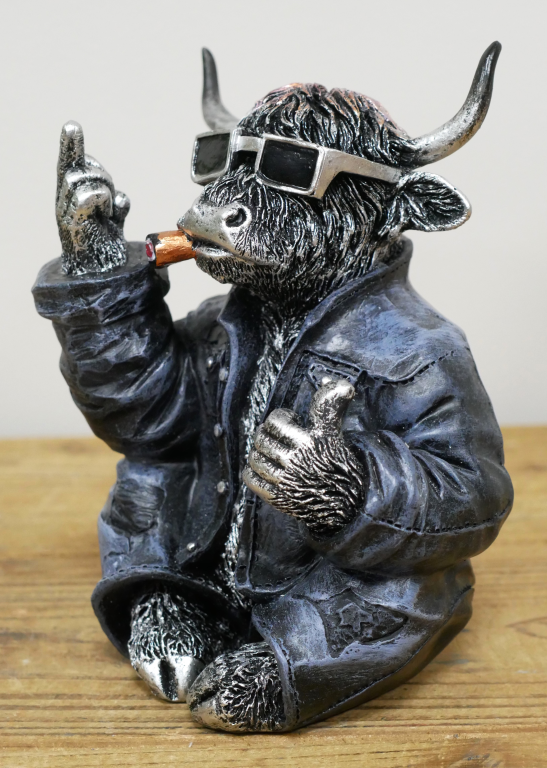 Naughty Middle Finger Highland Cow
