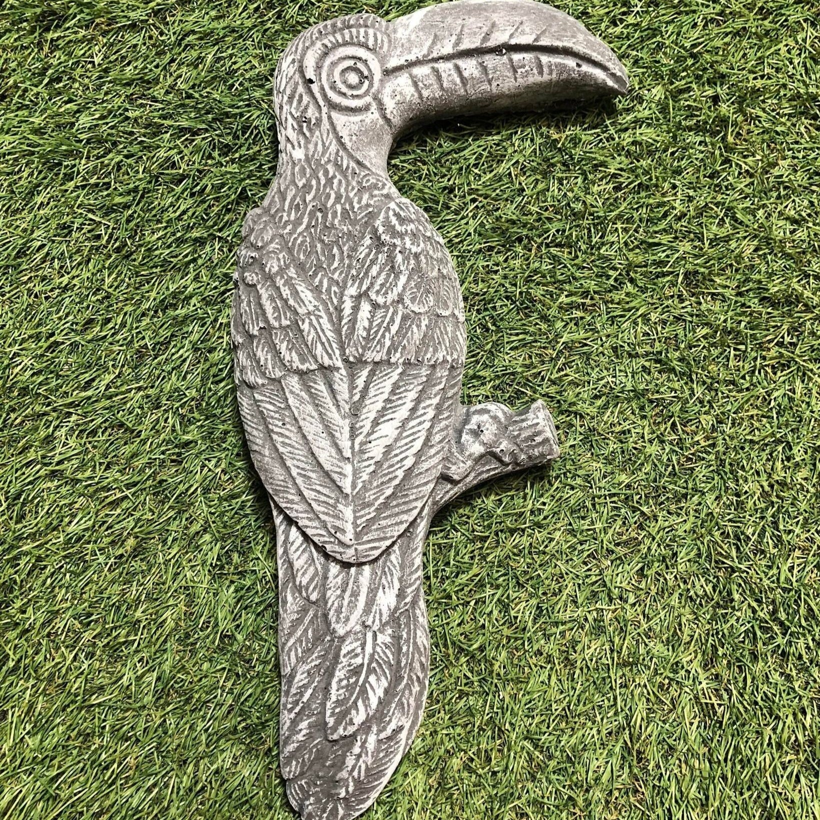 Concrete Toucan Bird Hanging Plaque
