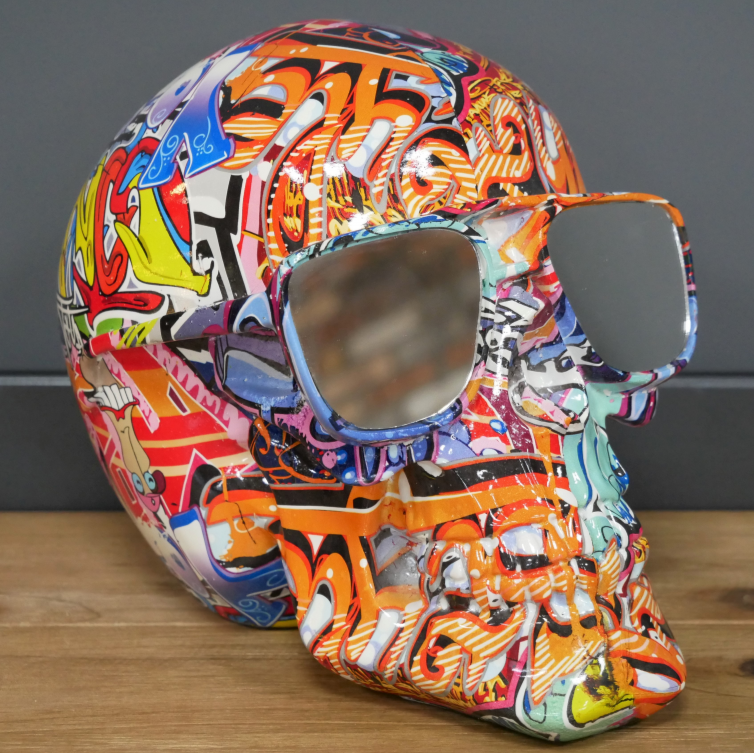 Skull With Mirrored Shades
