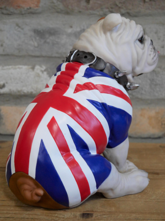 Sitting British Bulldog (Union Jack)