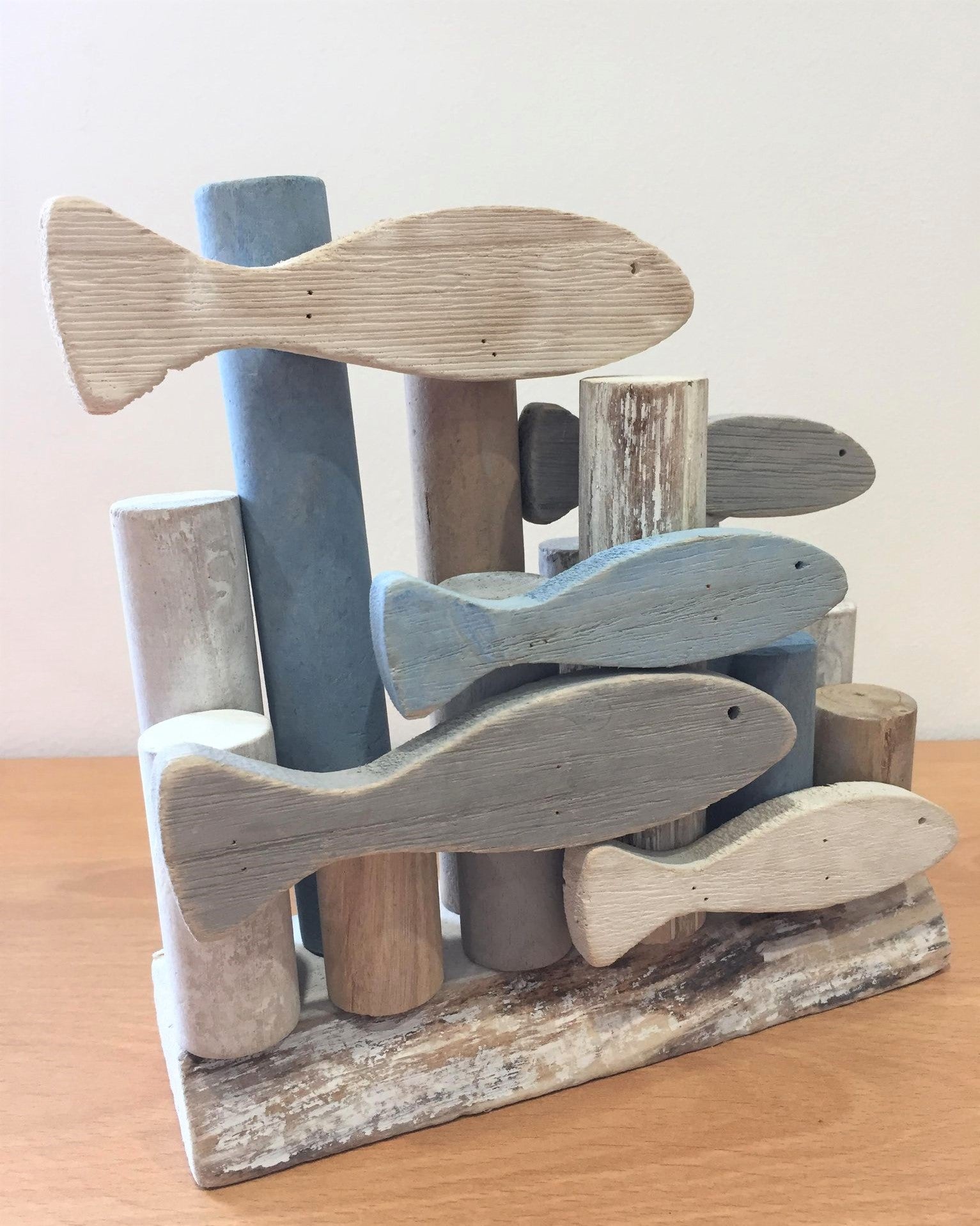 Wooden Shoal Of Fish (Small)