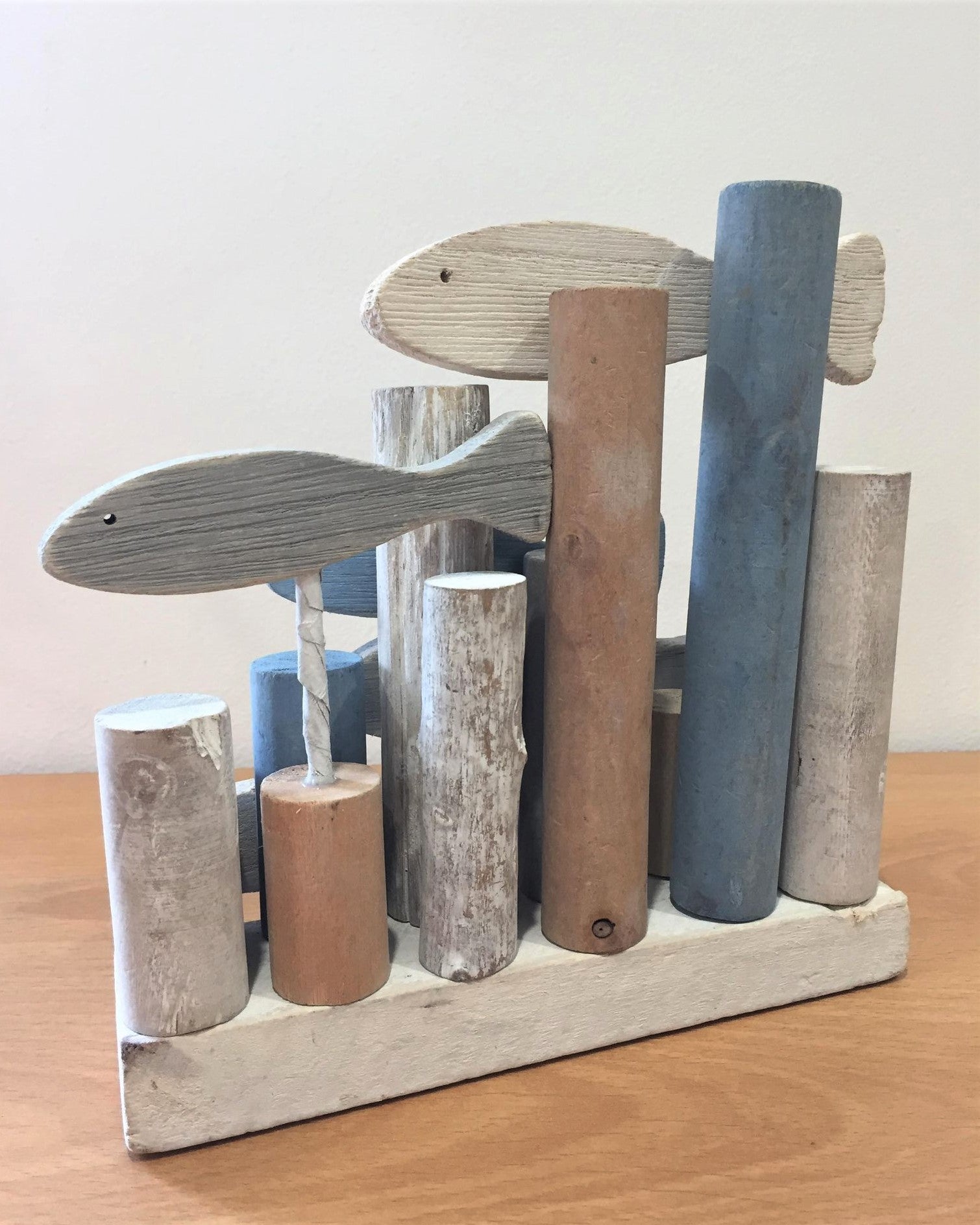 Wooden Shoal Of Fish (Small)