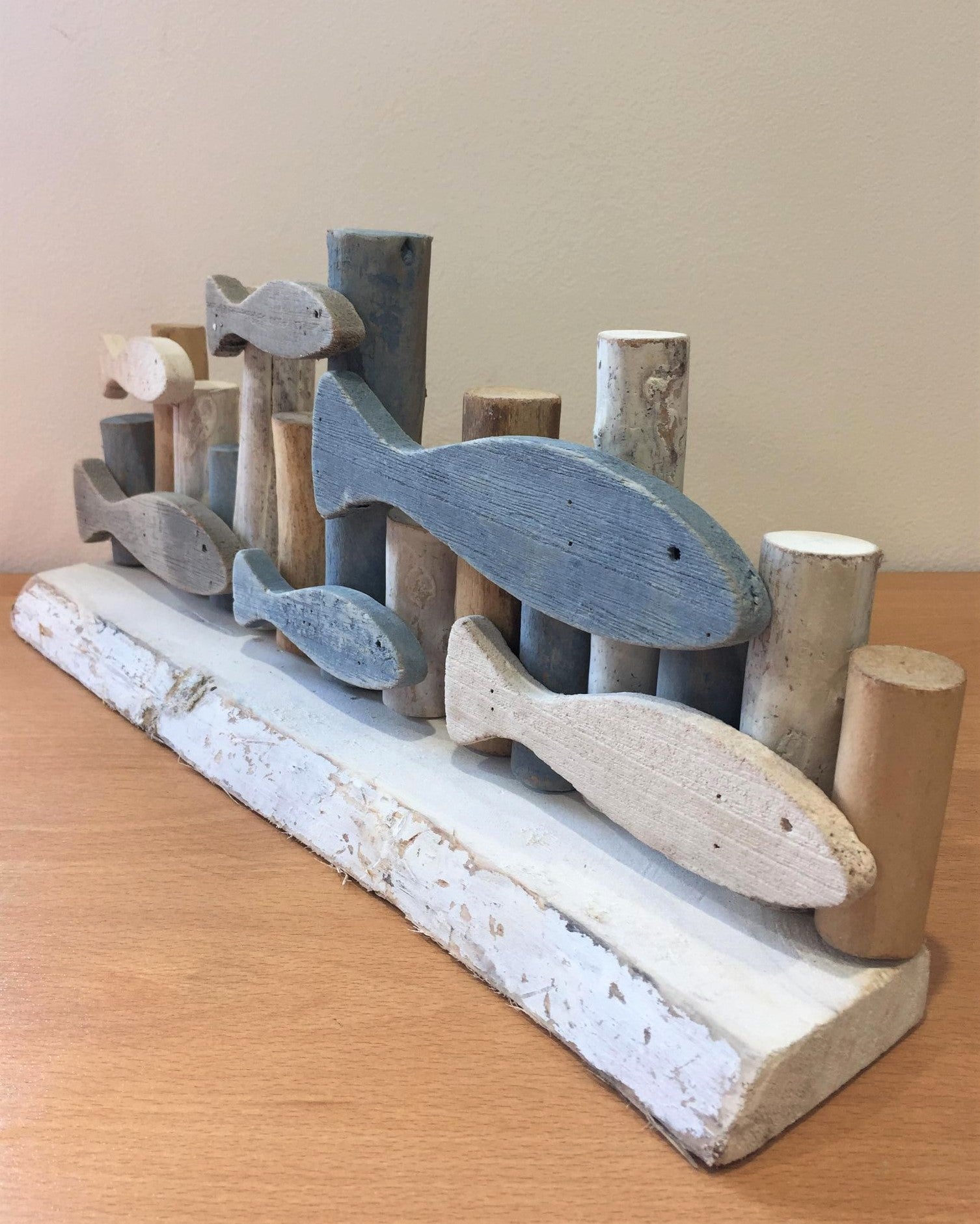 Wooden Shoal Of Fish (Large)