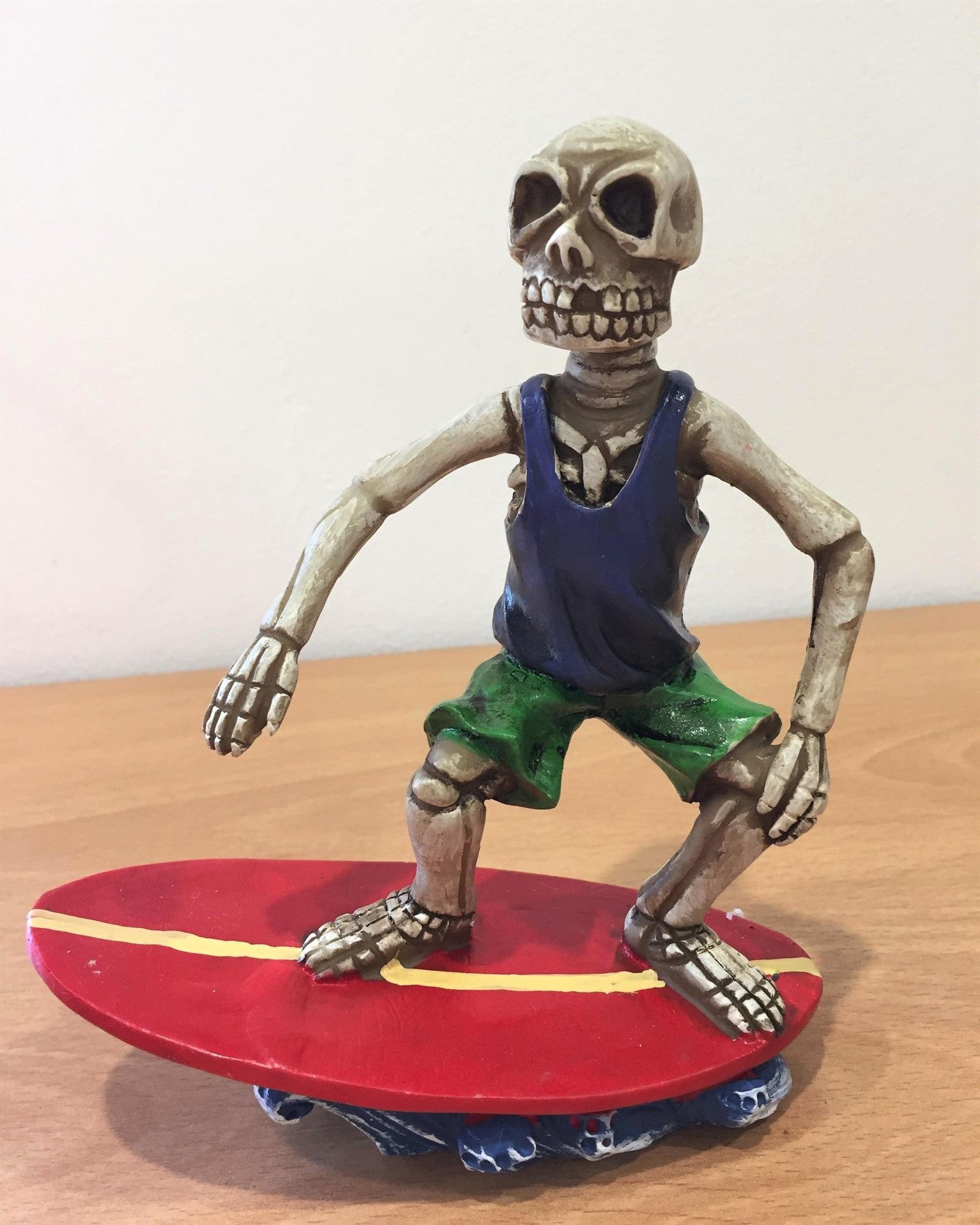 Skeleton On Surfboard