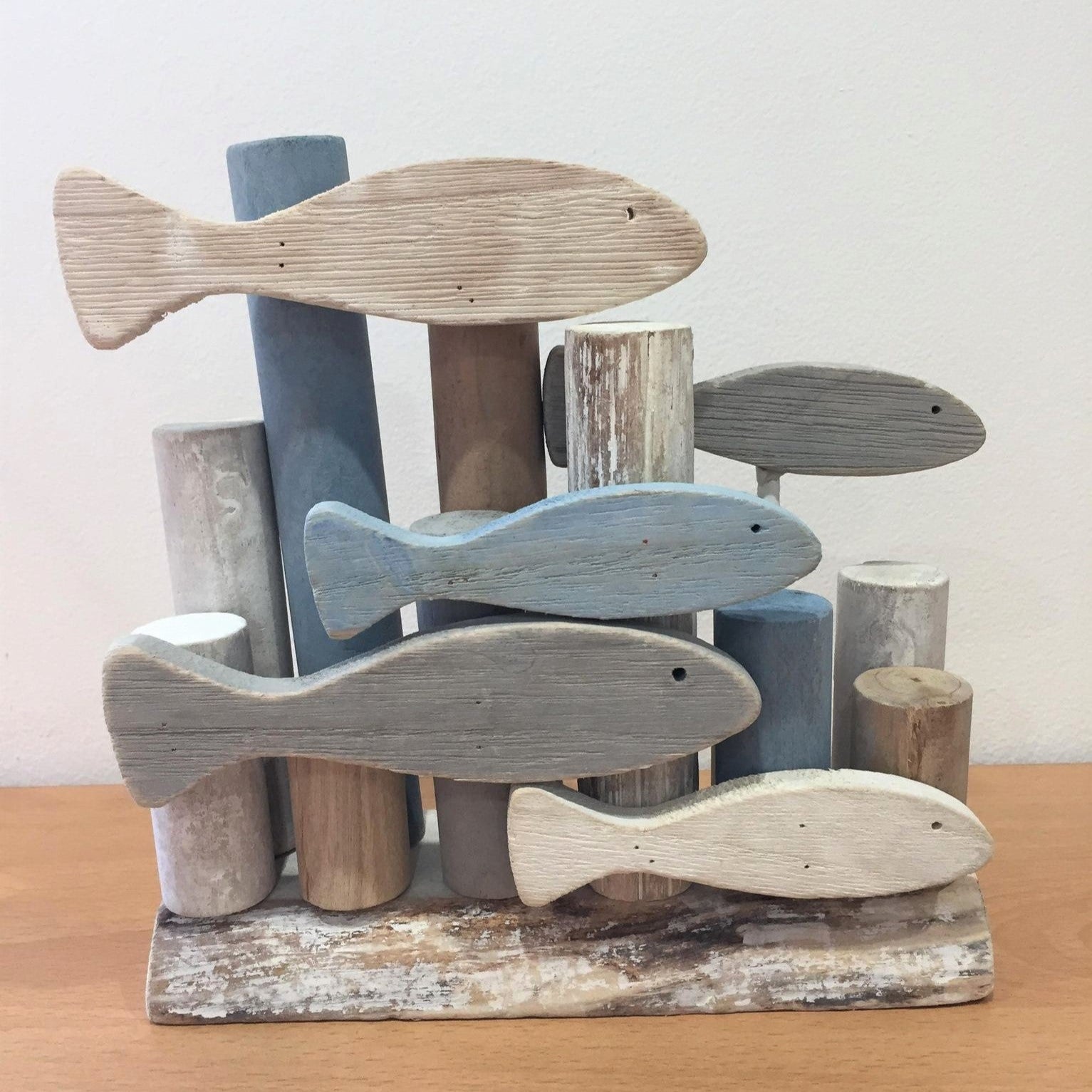Wooden Shoal Of Fish (Small)