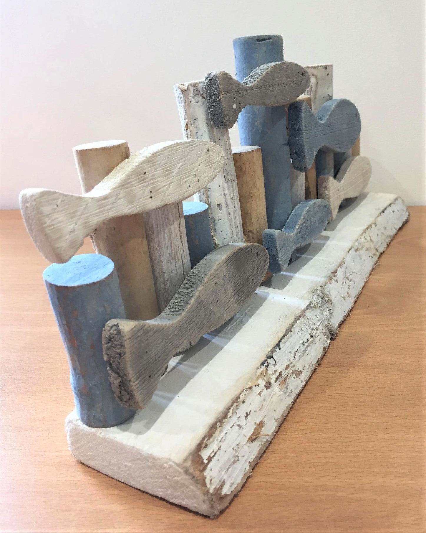 Wooden Shoal Of Fish (Large)