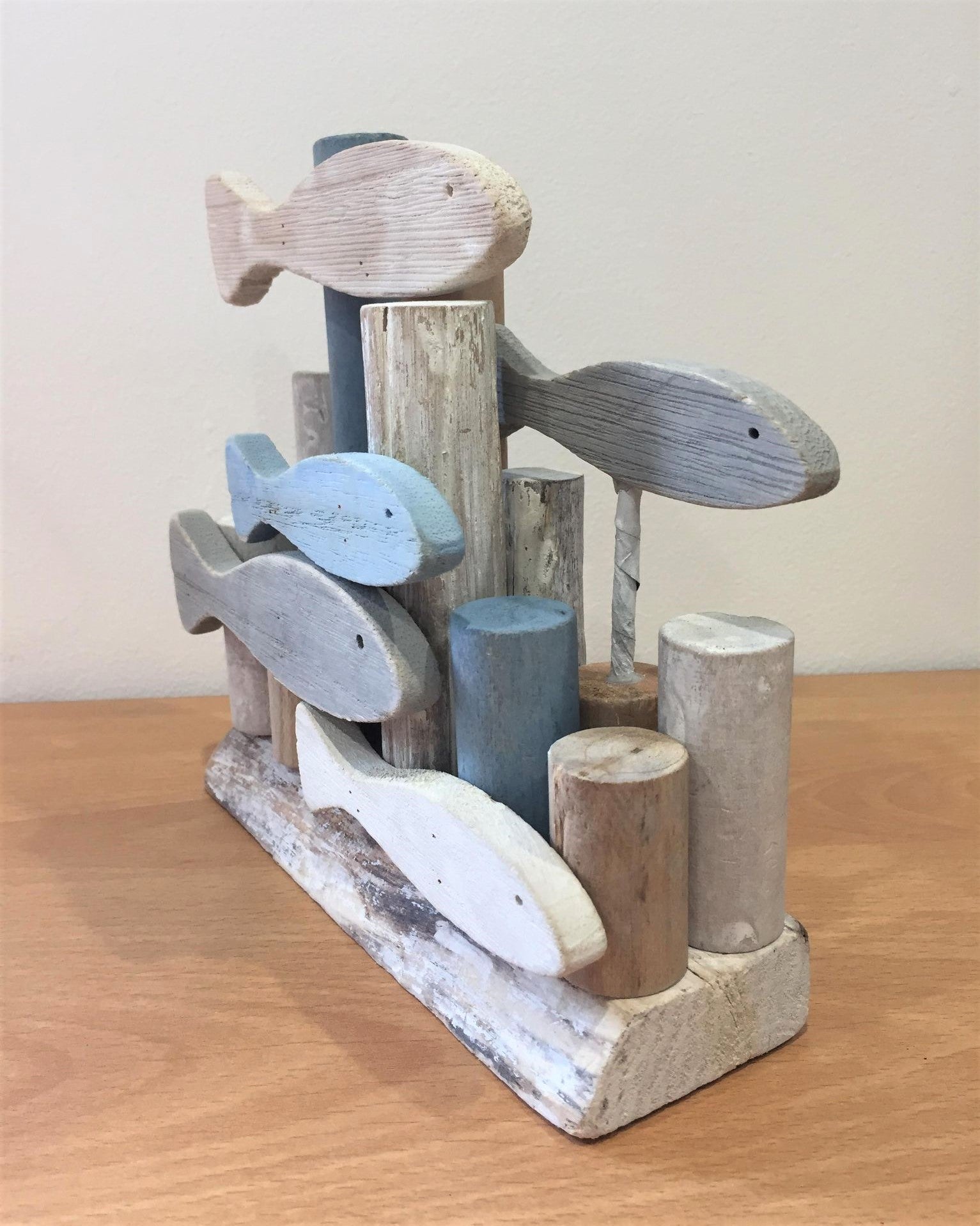 Wooden Shoal Of Fish (Small)