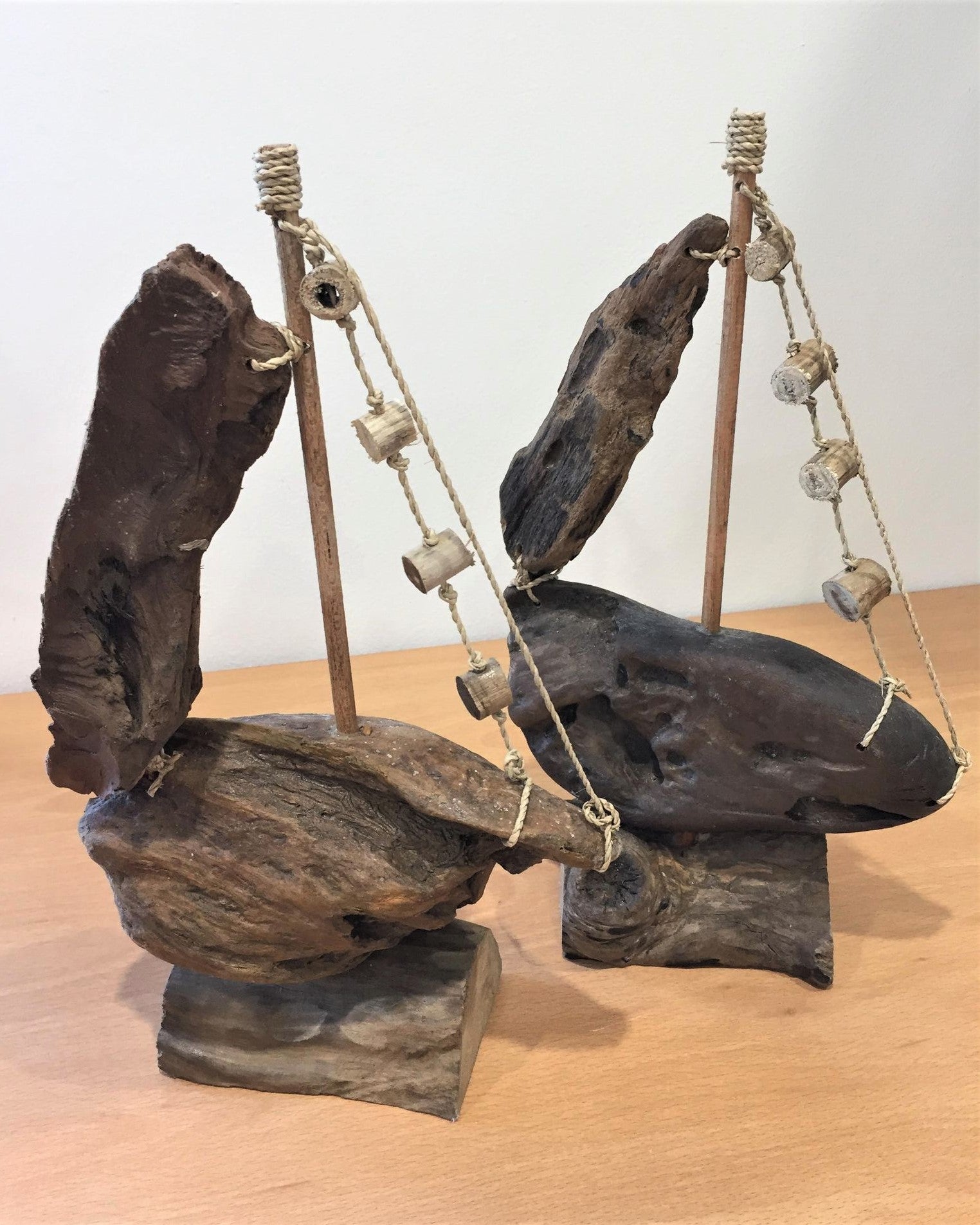 Driftwood Carved Boat